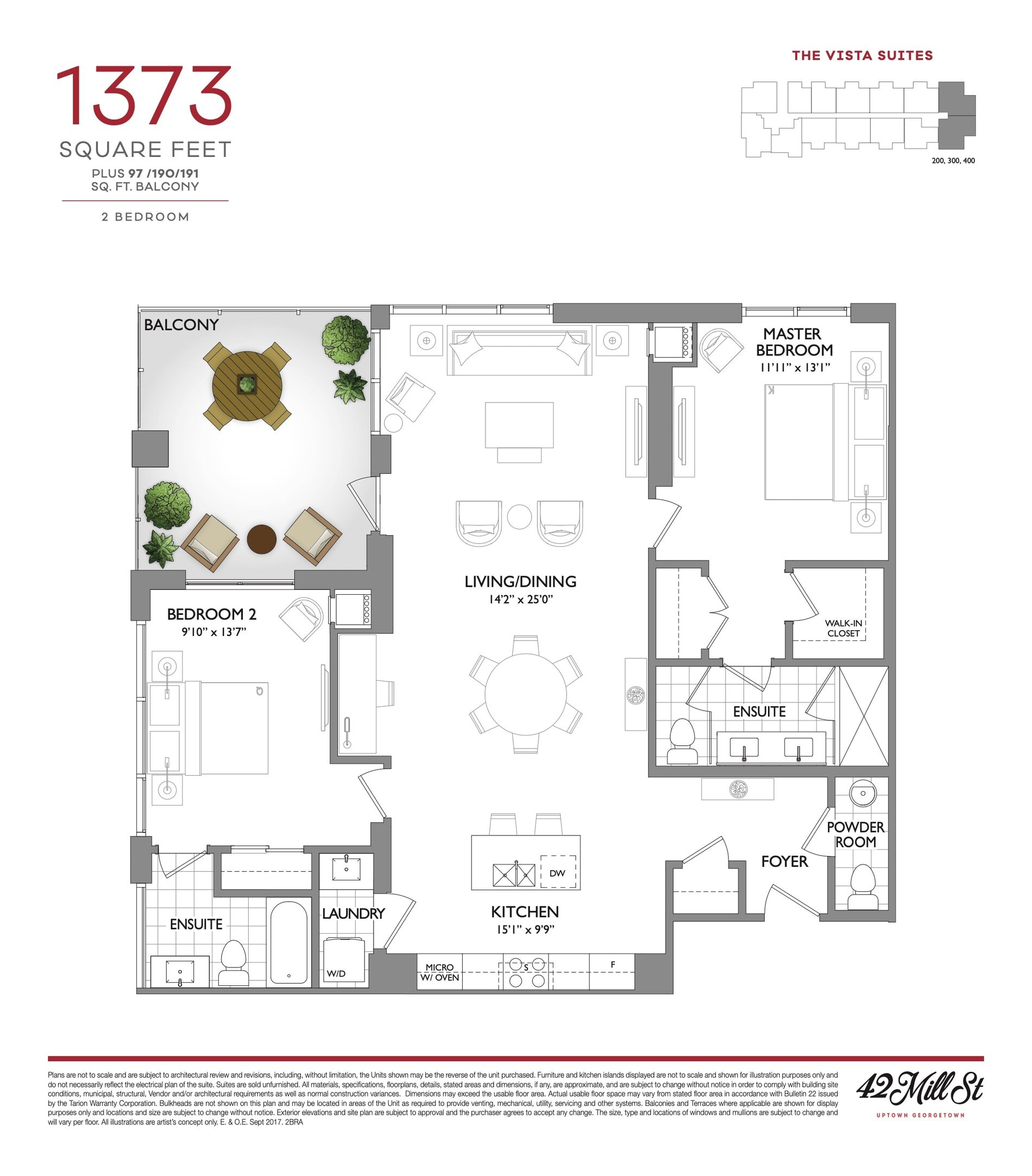 1373 - The Vista Suites floor plan