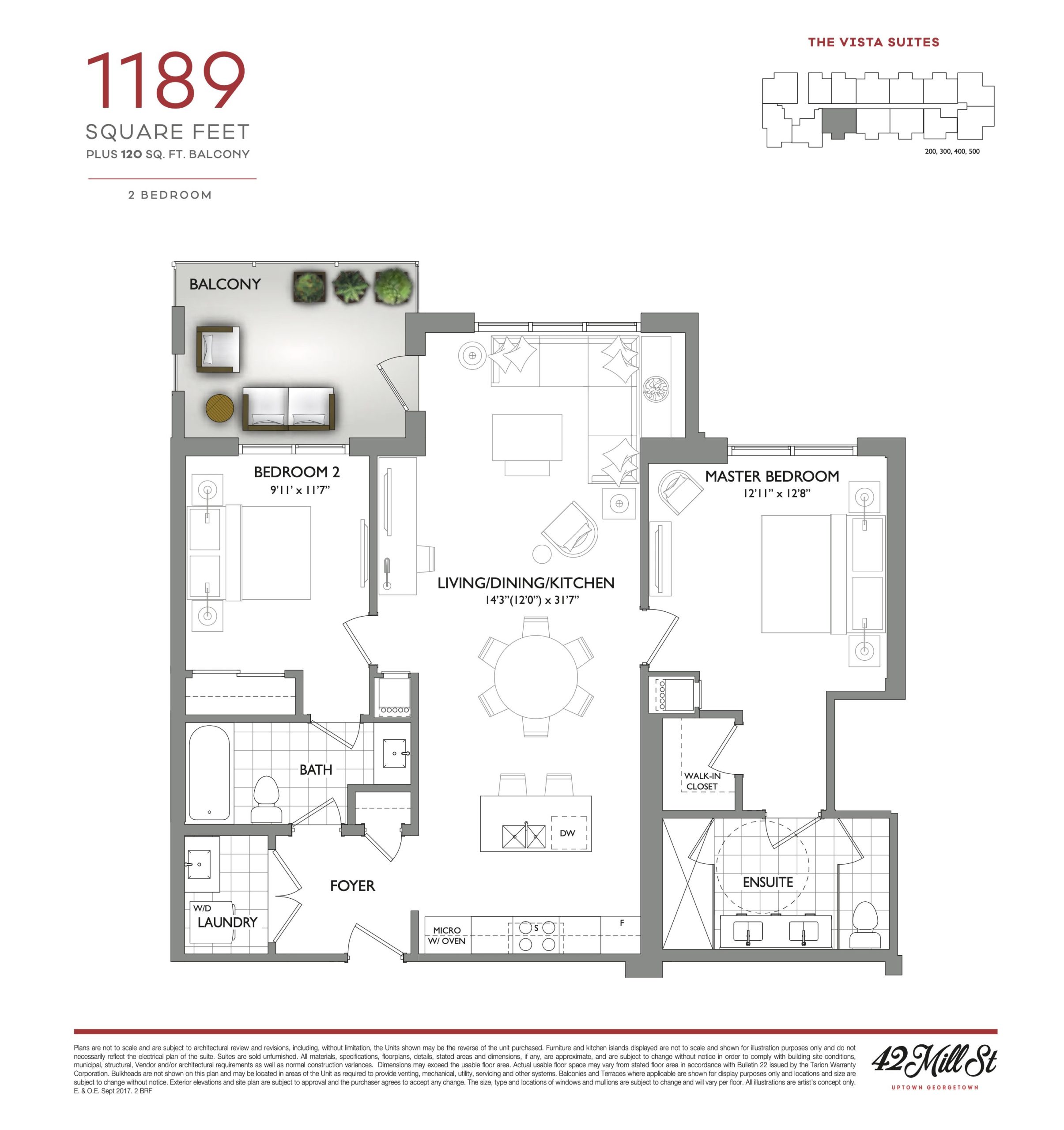 1189 - The Vista Suites floor plan