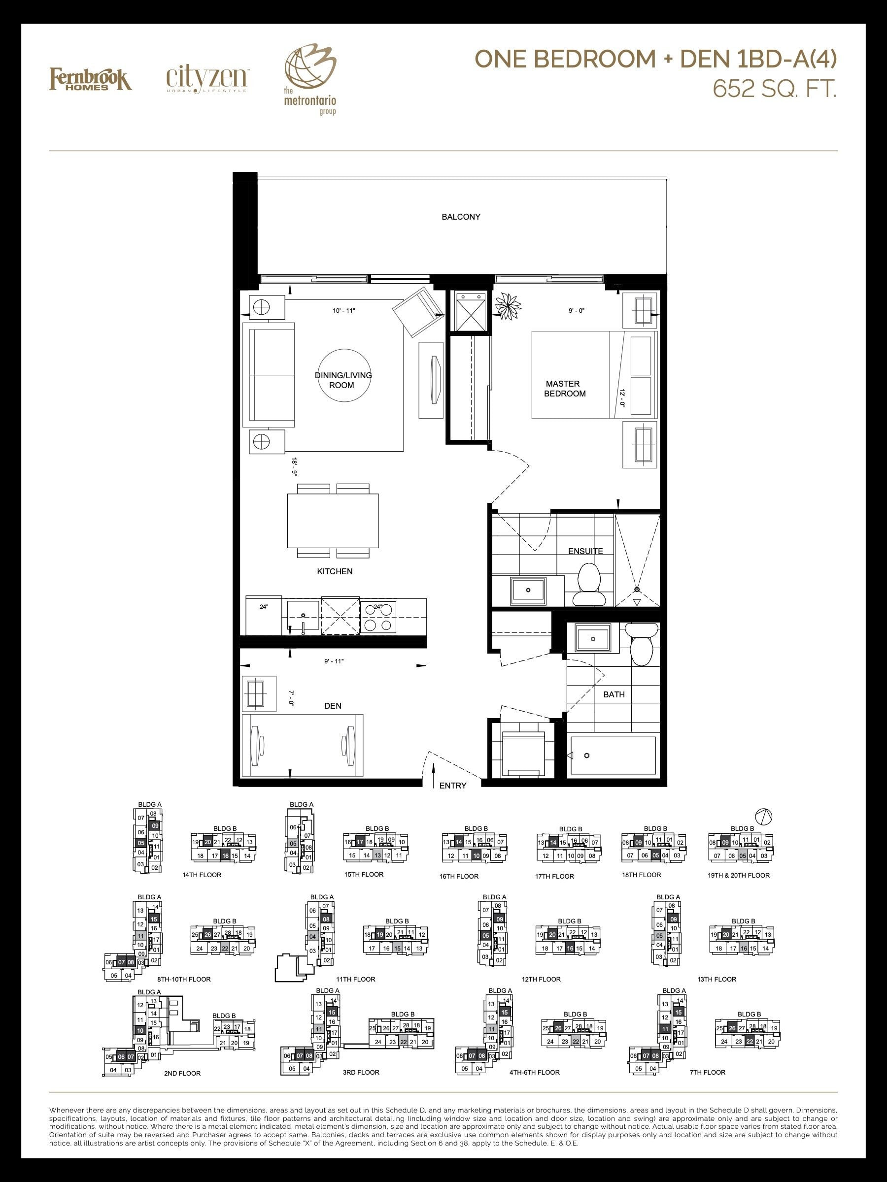 1BD-A(4) floor plan
