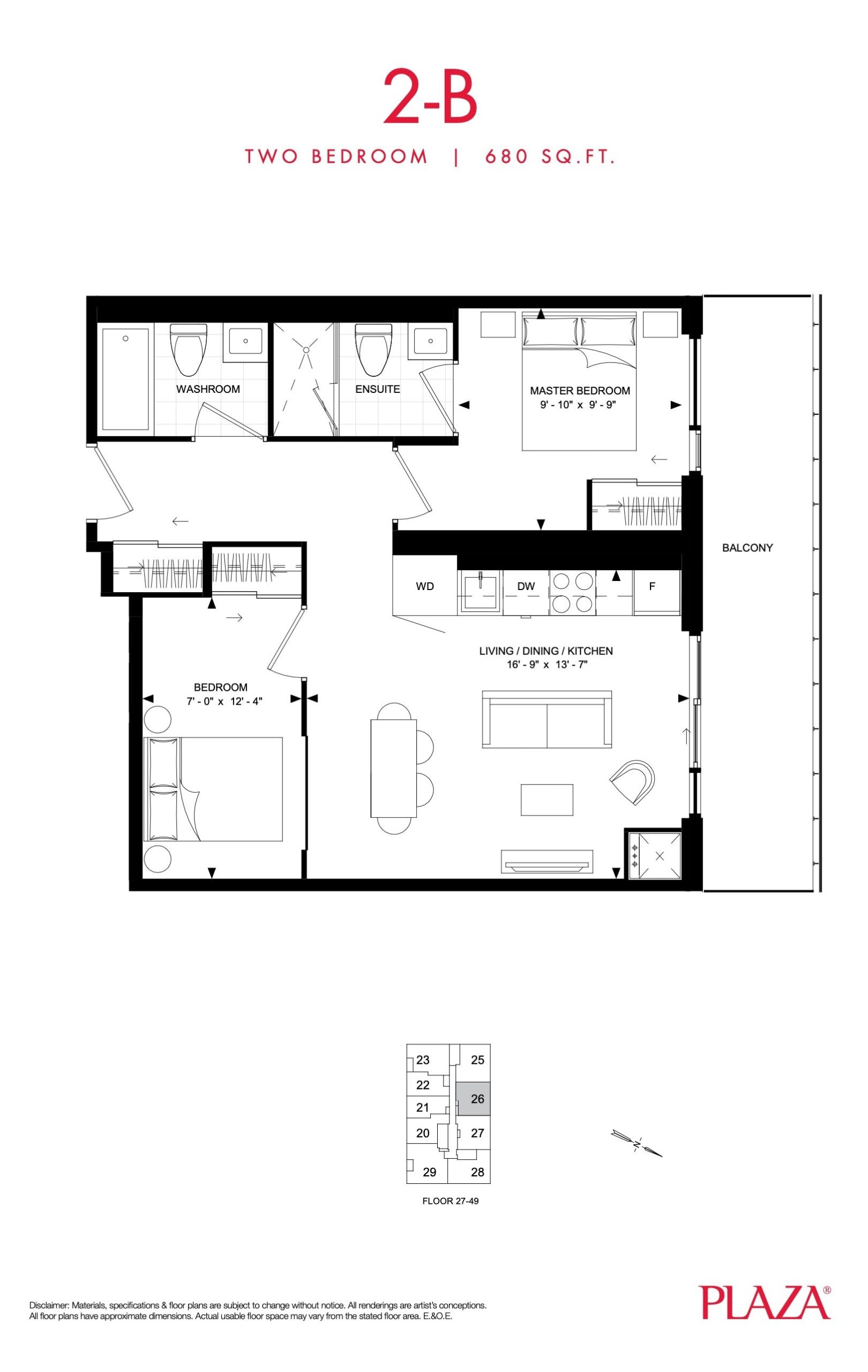 2-B floor plan