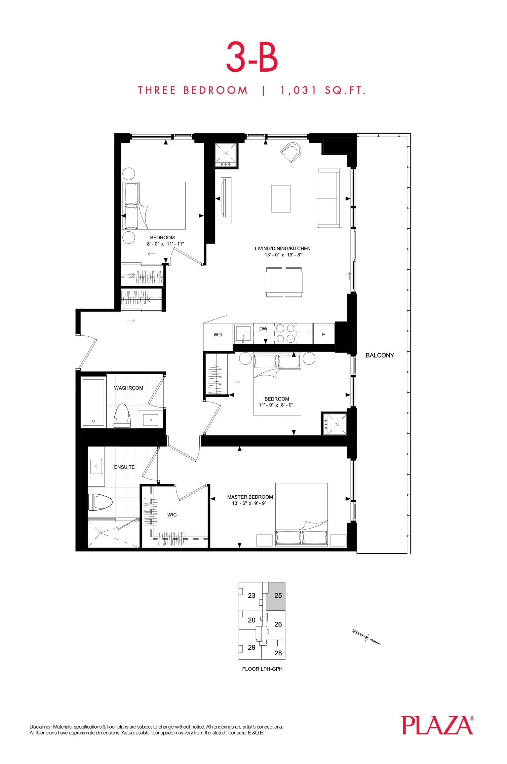 3-B floor plan