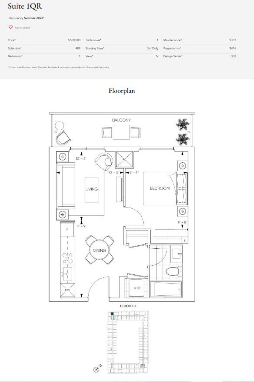 Suite 1QR floor plan