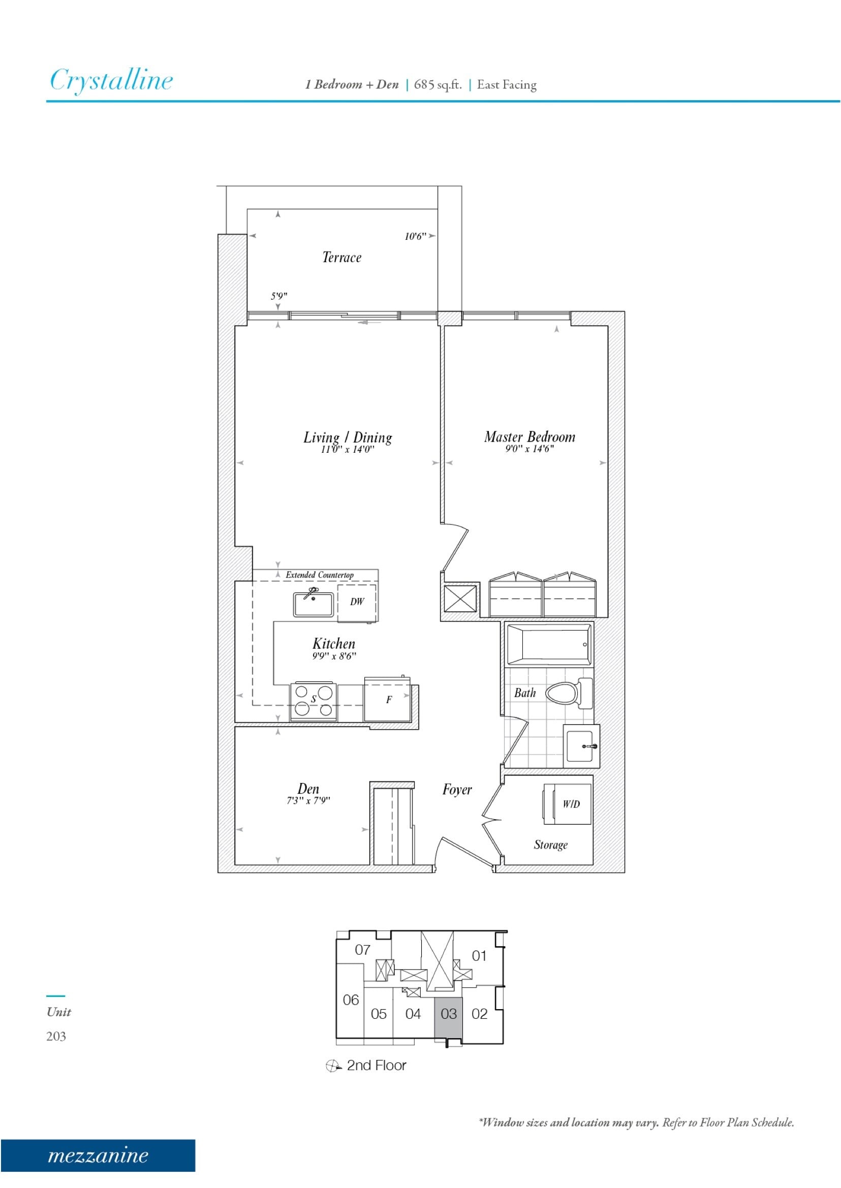 Crystalline floor plan