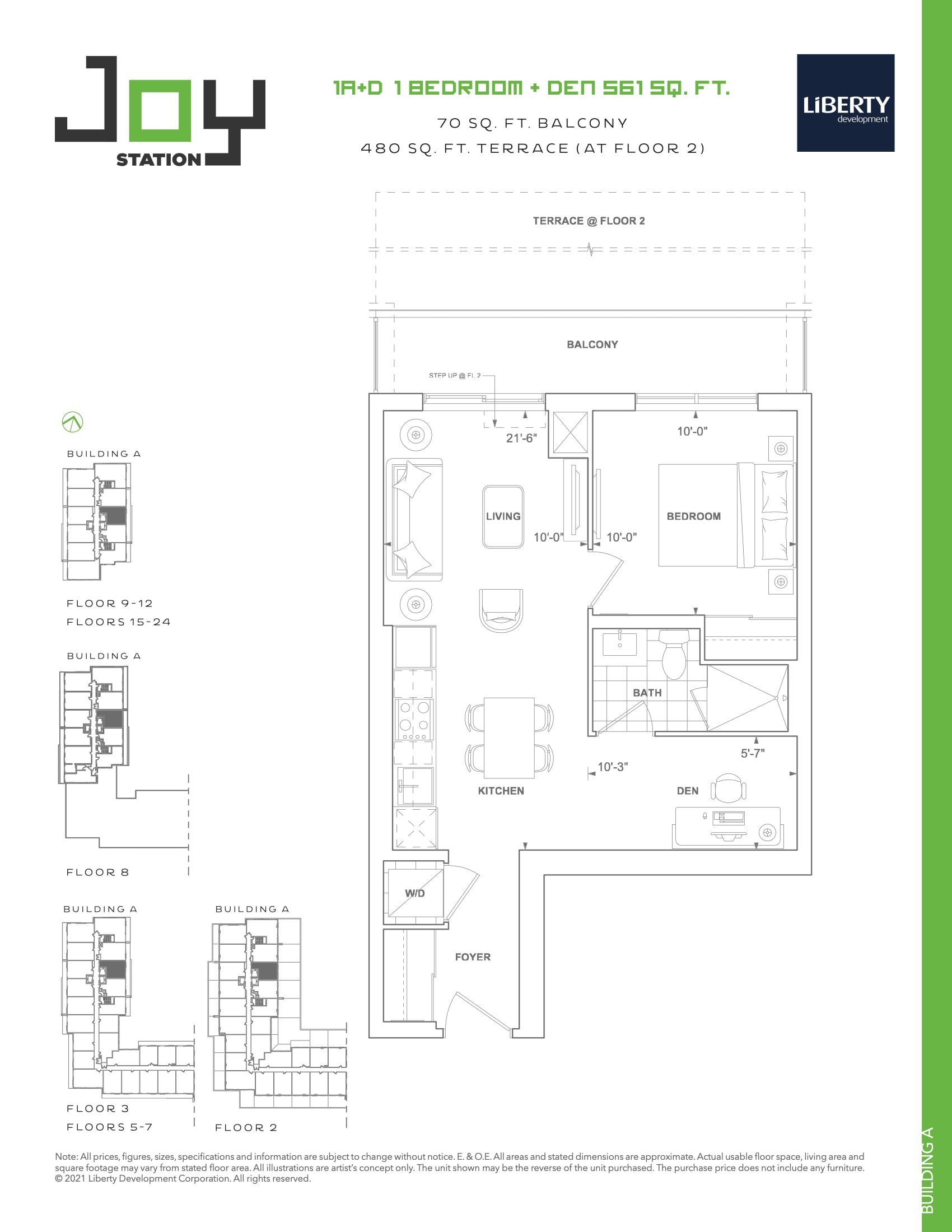1A+D (Building A) floor plan