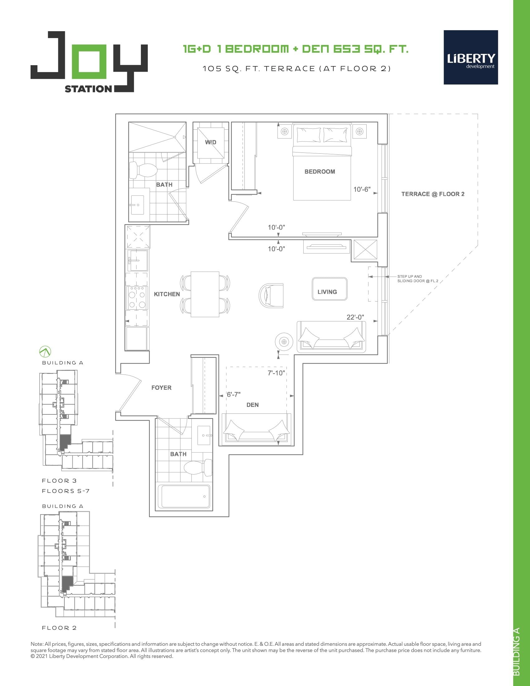 1G+D (Building A) floor plan