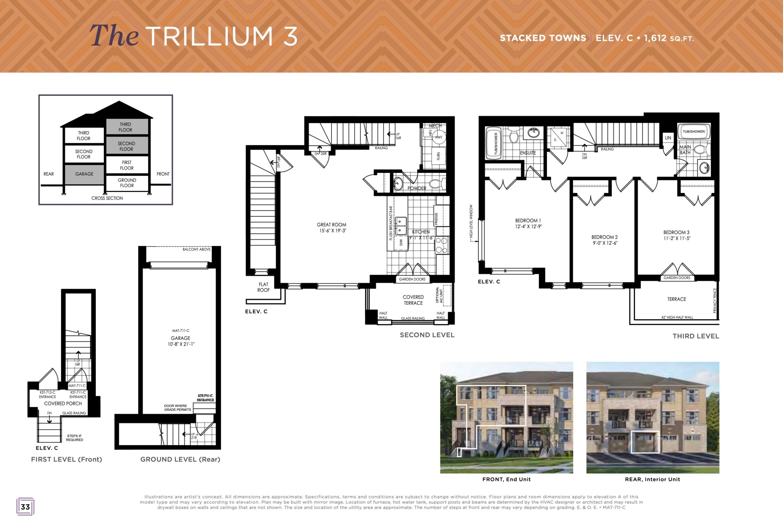 The Trillium 3 floor plan