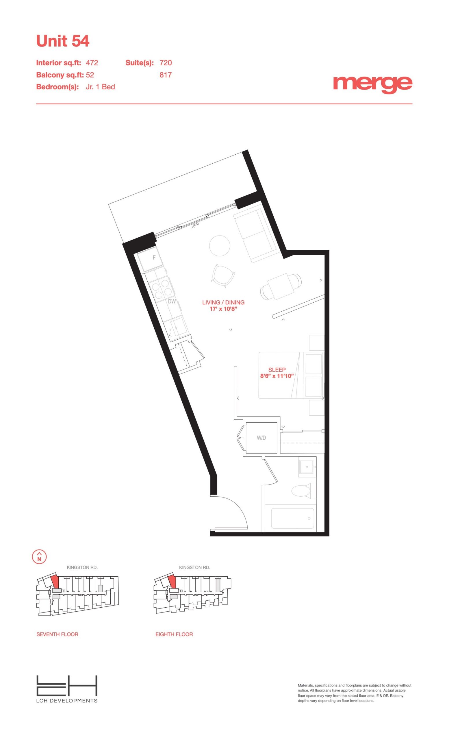 Unit 54 - Tower floor plan