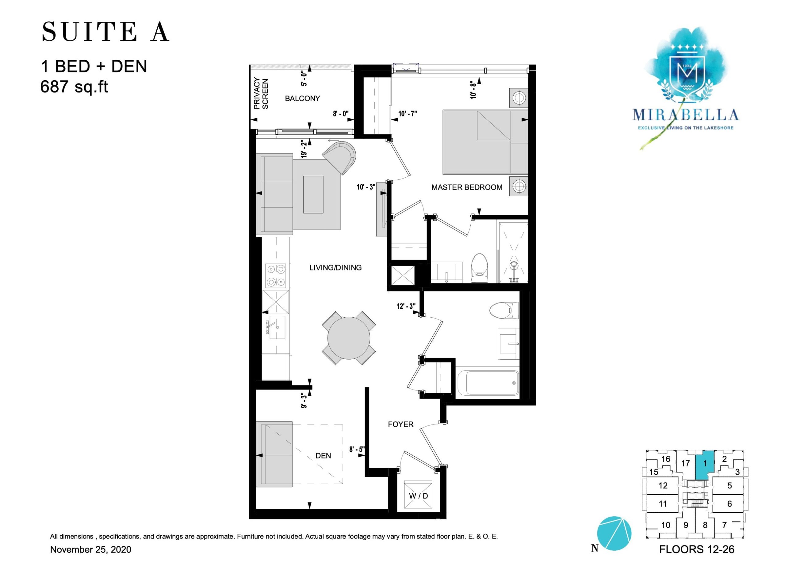 Suite A floor plan