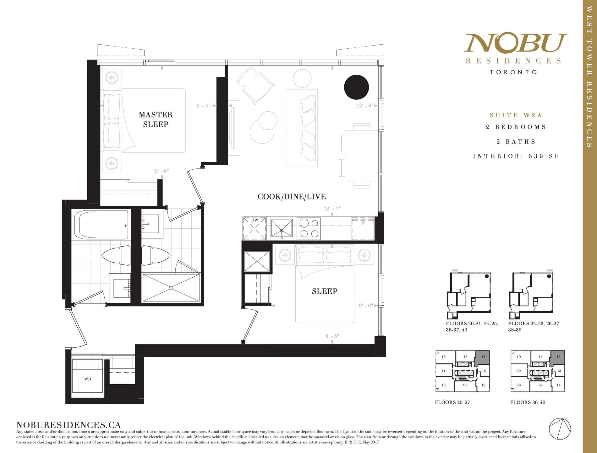 Suite W2A floor plan