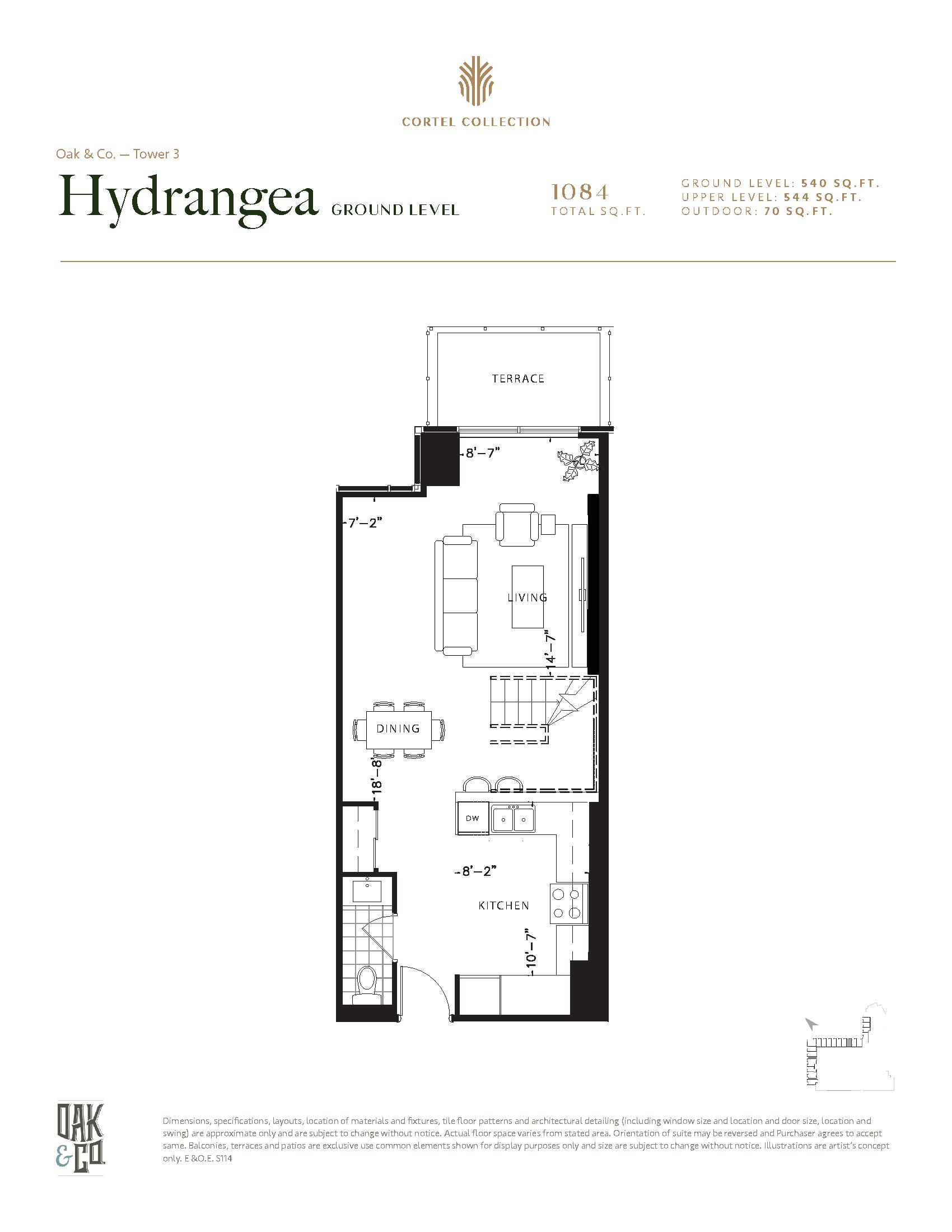 Hydrangea floor plan