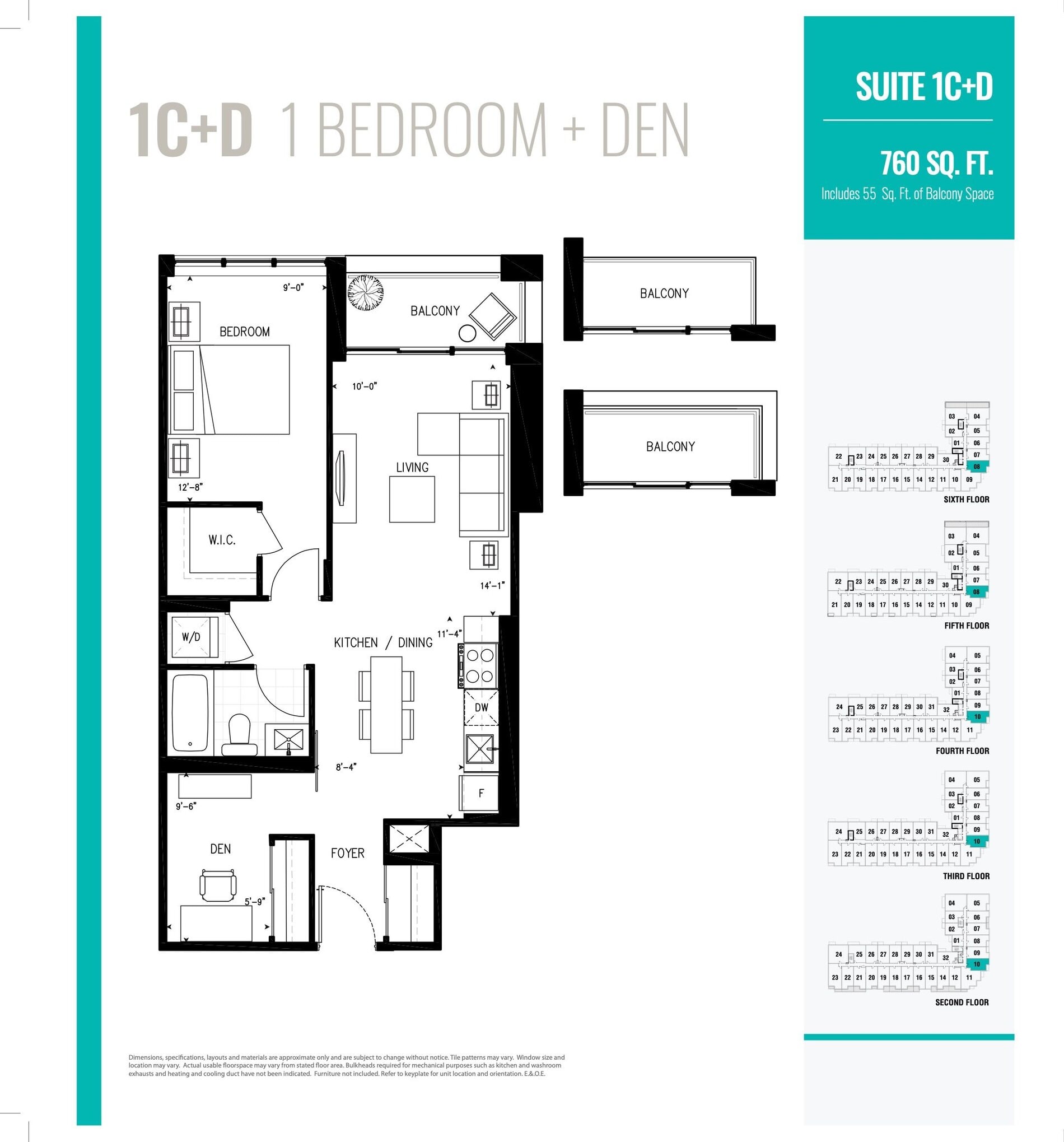 1C+D floor plan