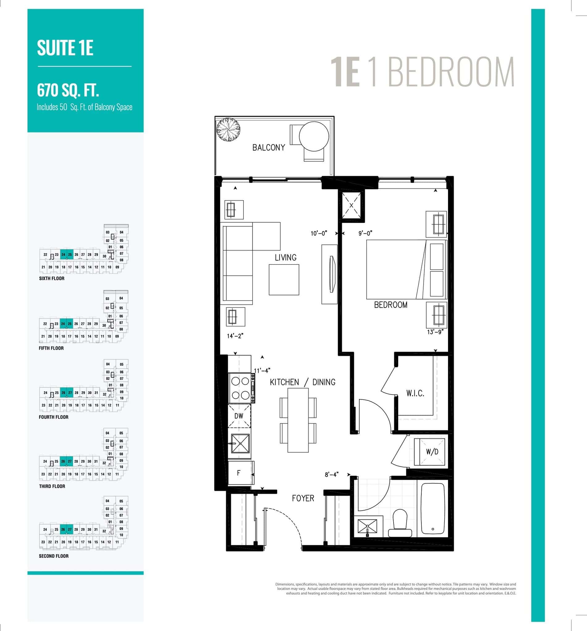 1E floor plan