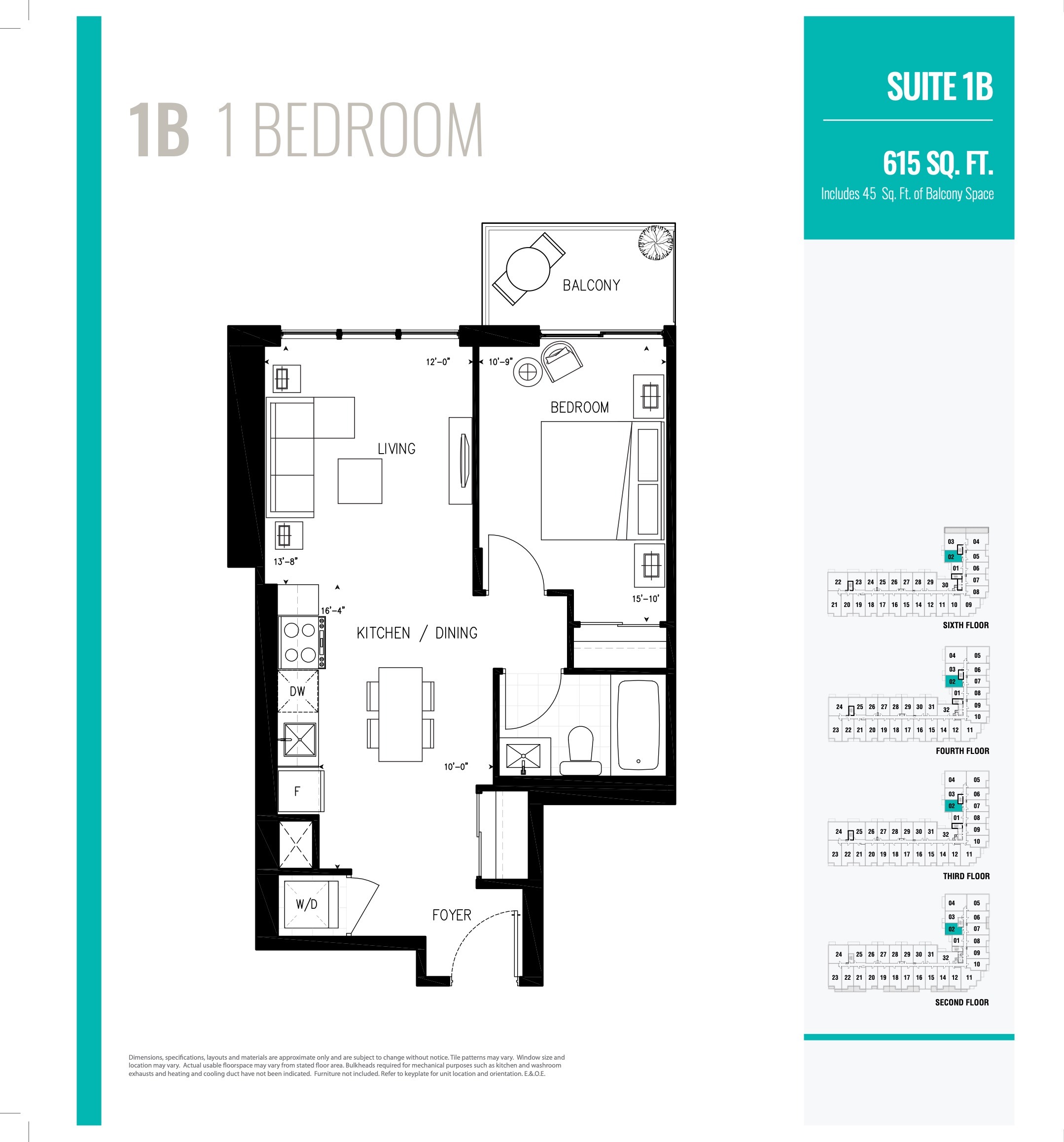 1B floor plan