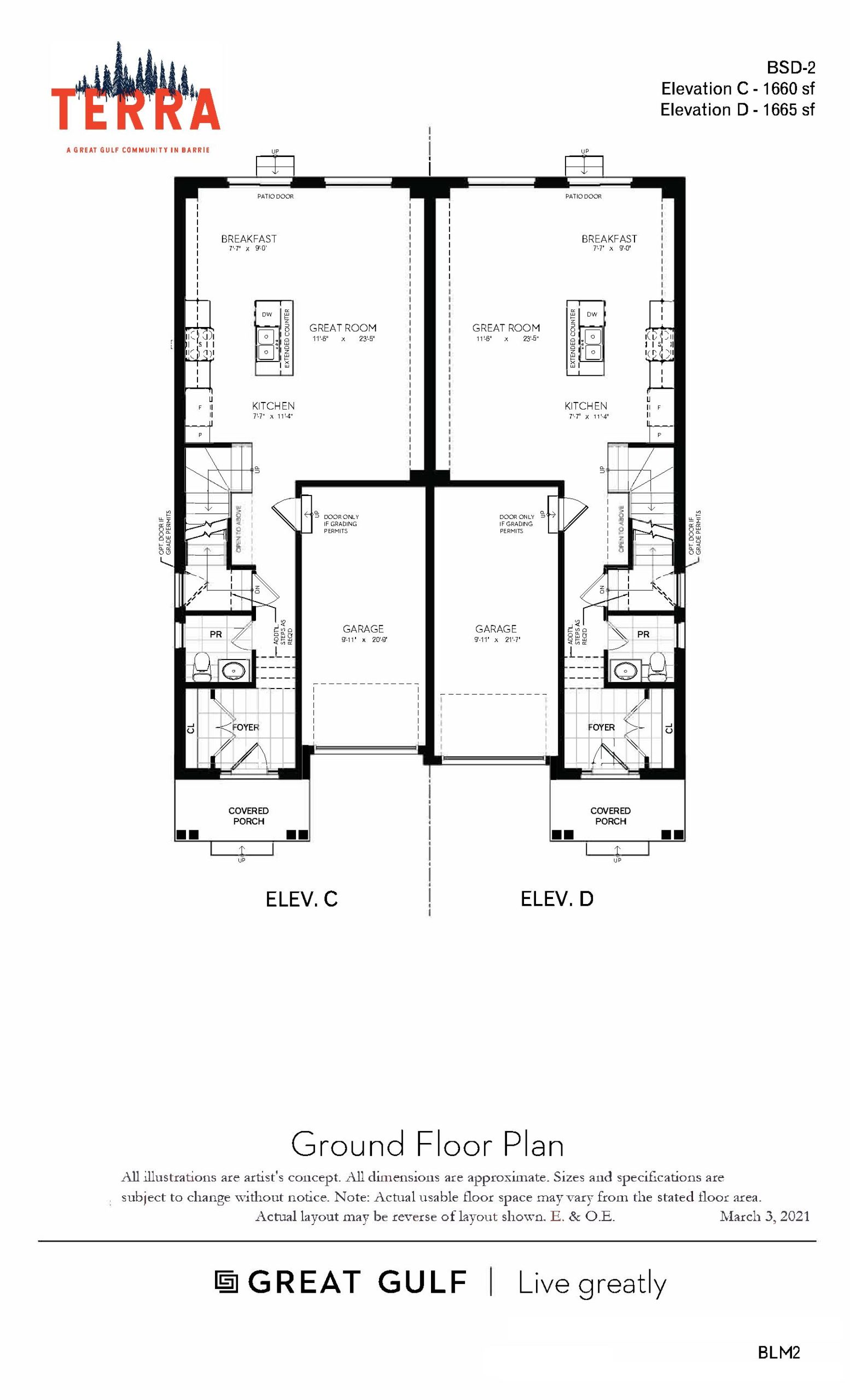 Sunshine - Elevation C & D floor plan