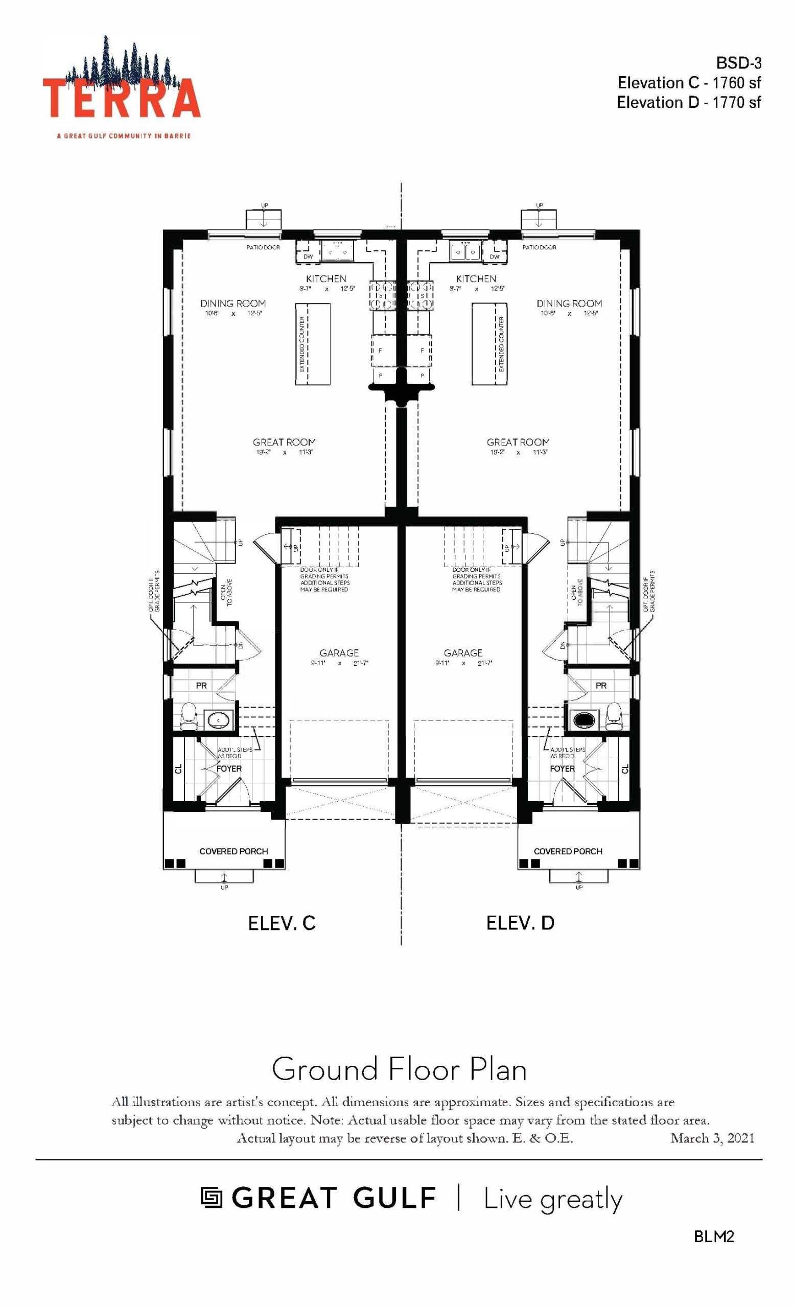 Revelstoke - Elevation C & D floor plan