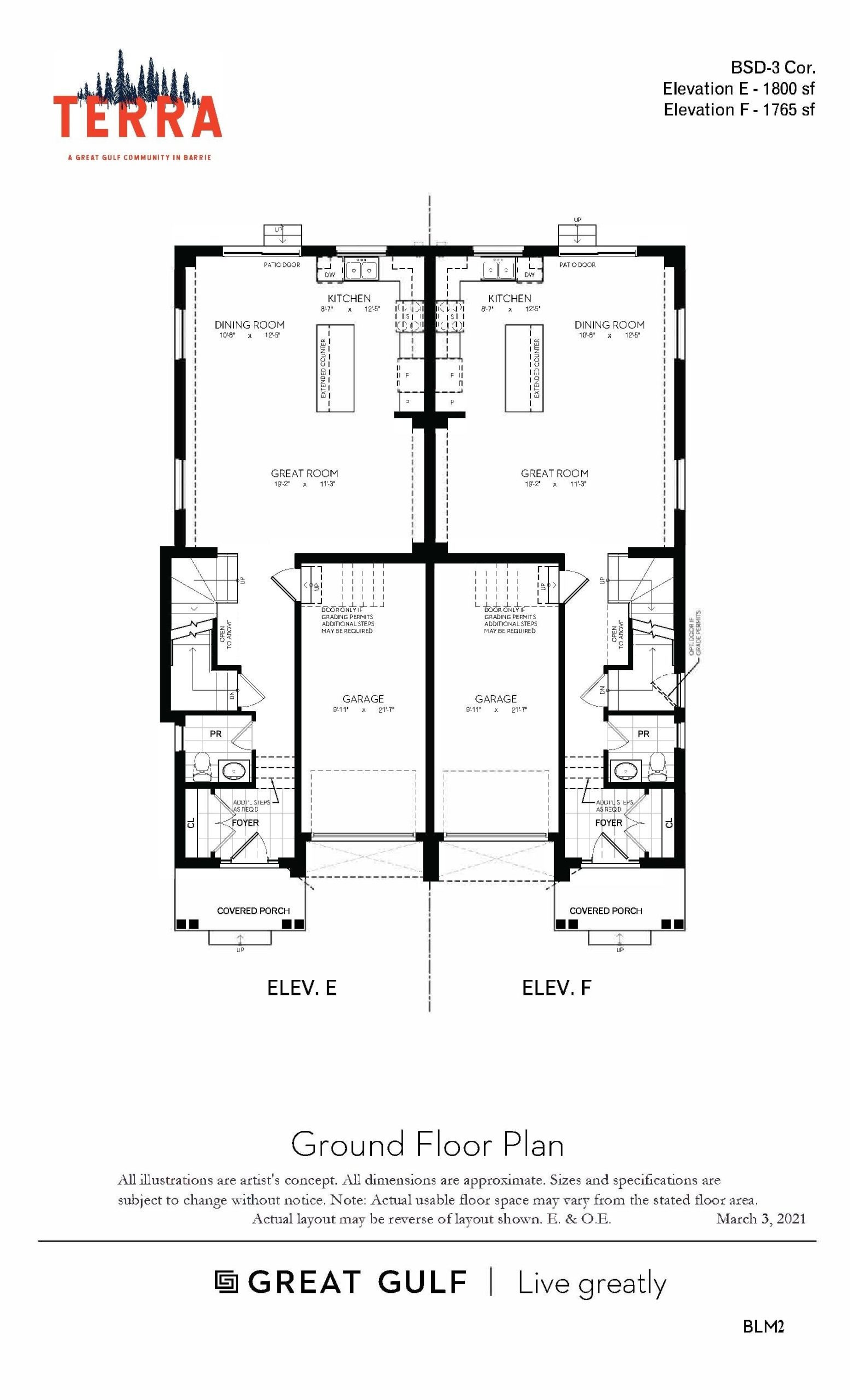 Revelstoke - Elevation E & F floor plan