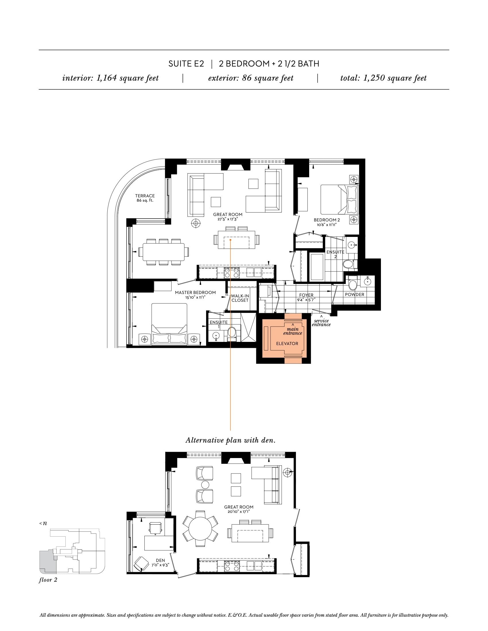 Suite E2 floor plan