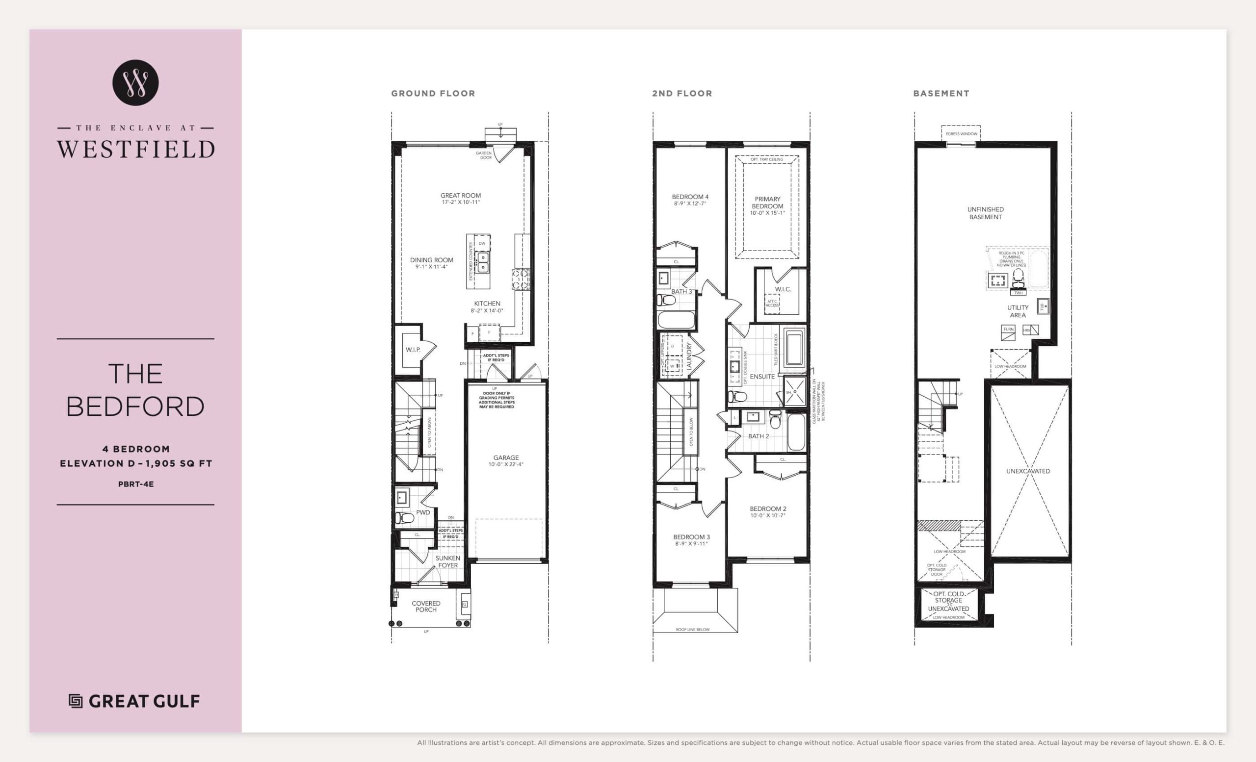 The Bedford (PBRT-4E) floor plan