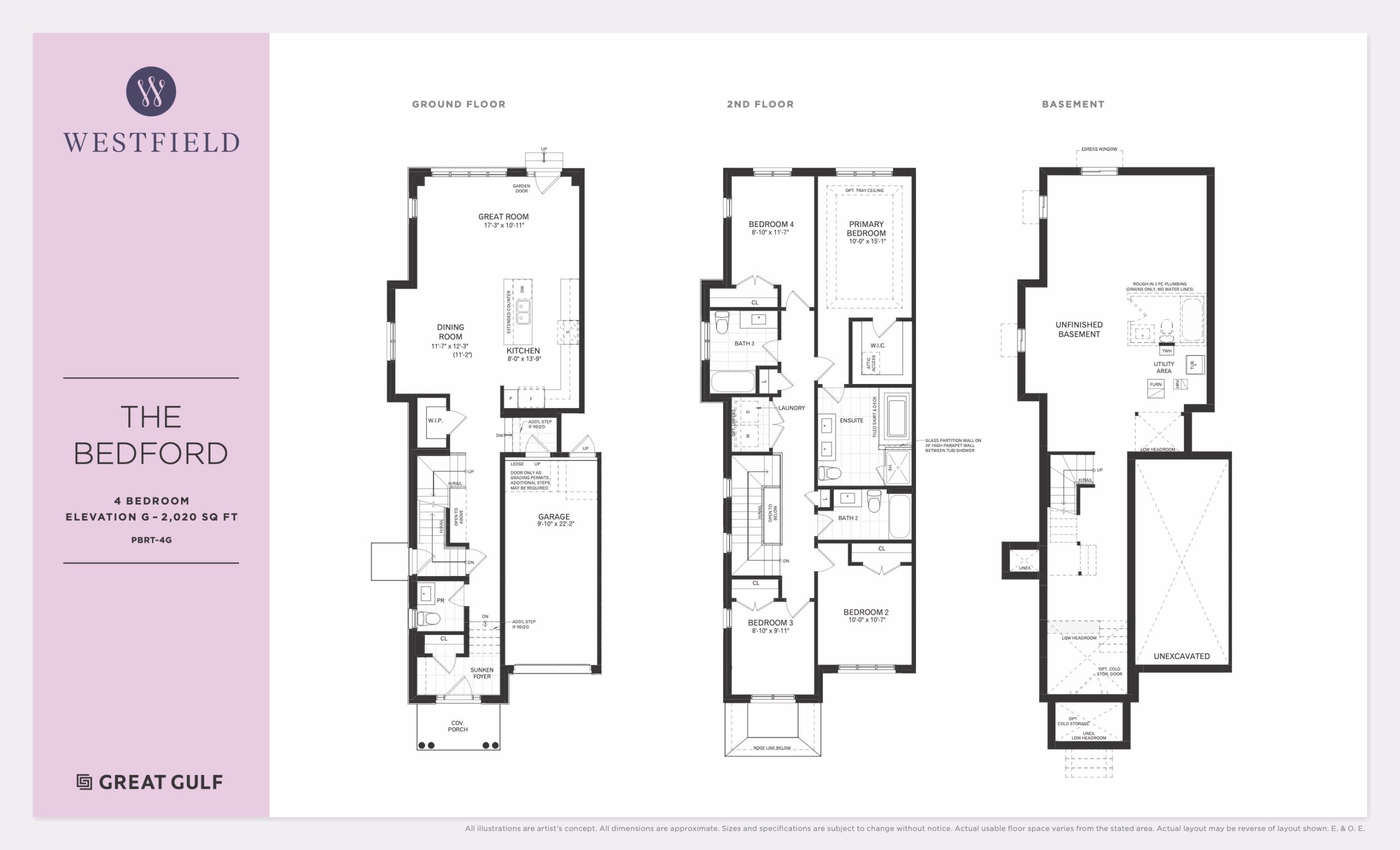 The Bedford (PBRT-4G) floor plan