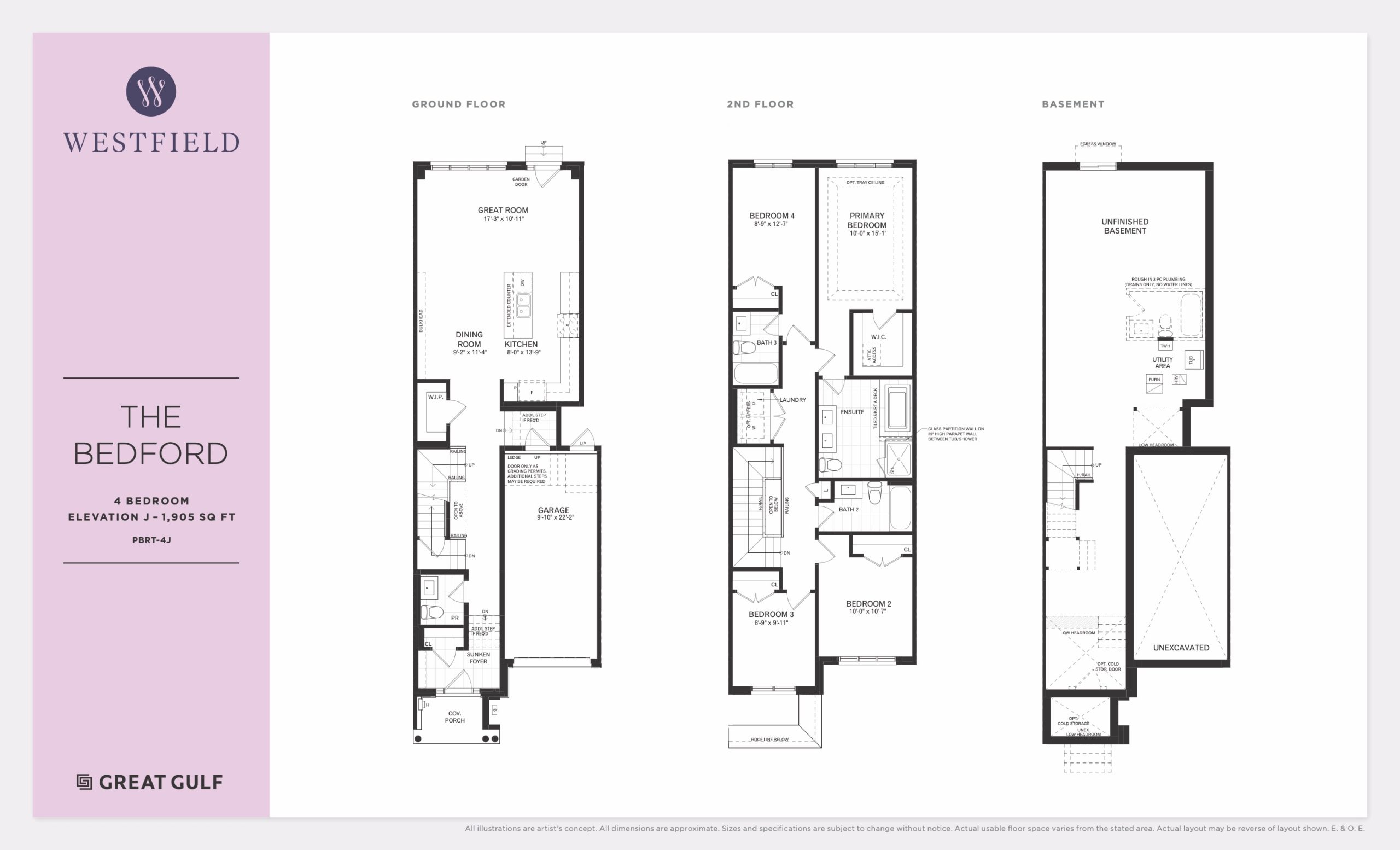 The Bedford (PBRT-4J) floor plan