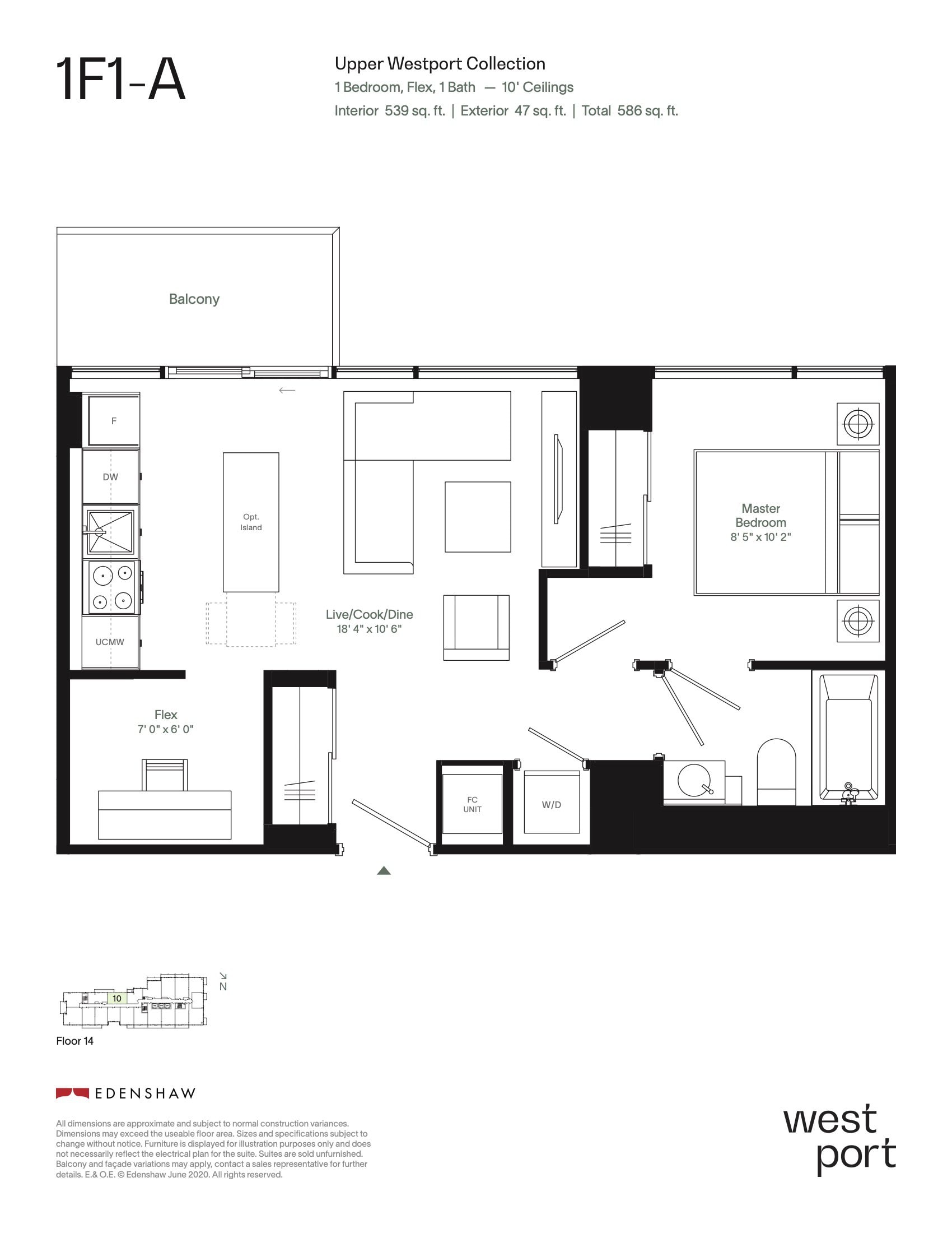 1F1-A - Upper Westport Collection floor plan