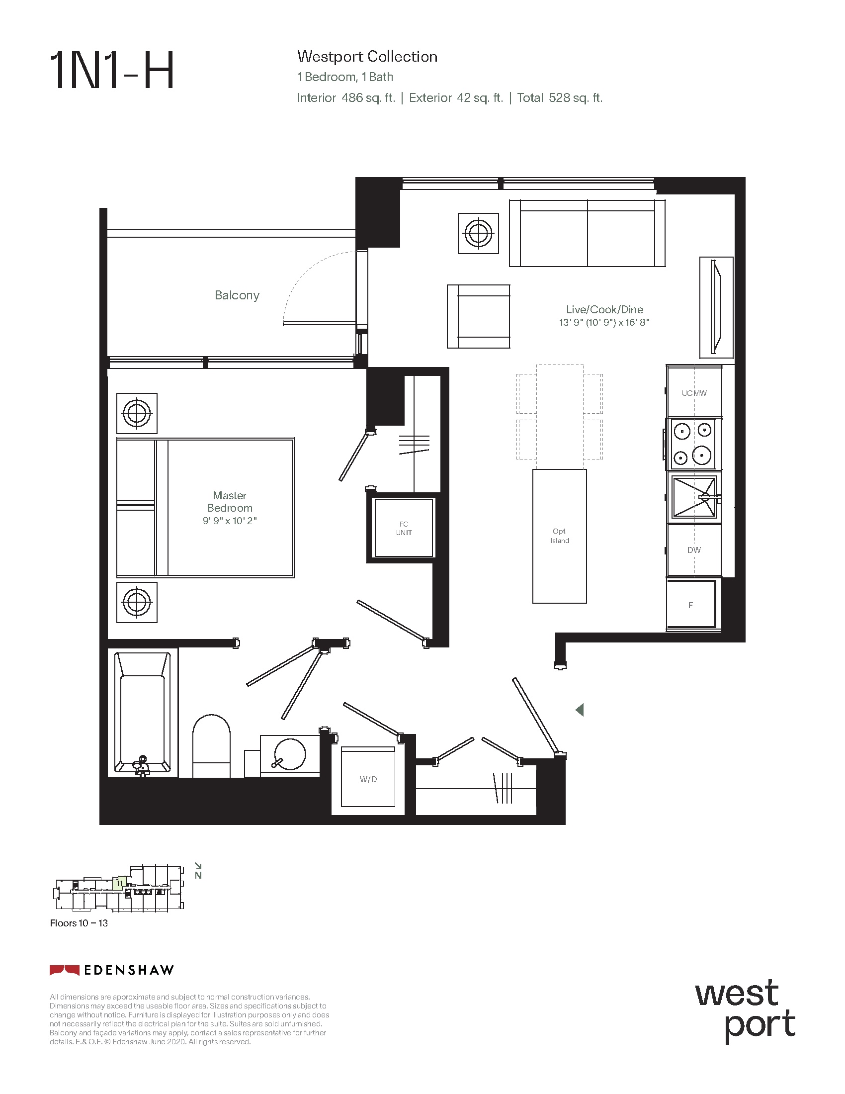 1N1-H - Westport Collection floor plan