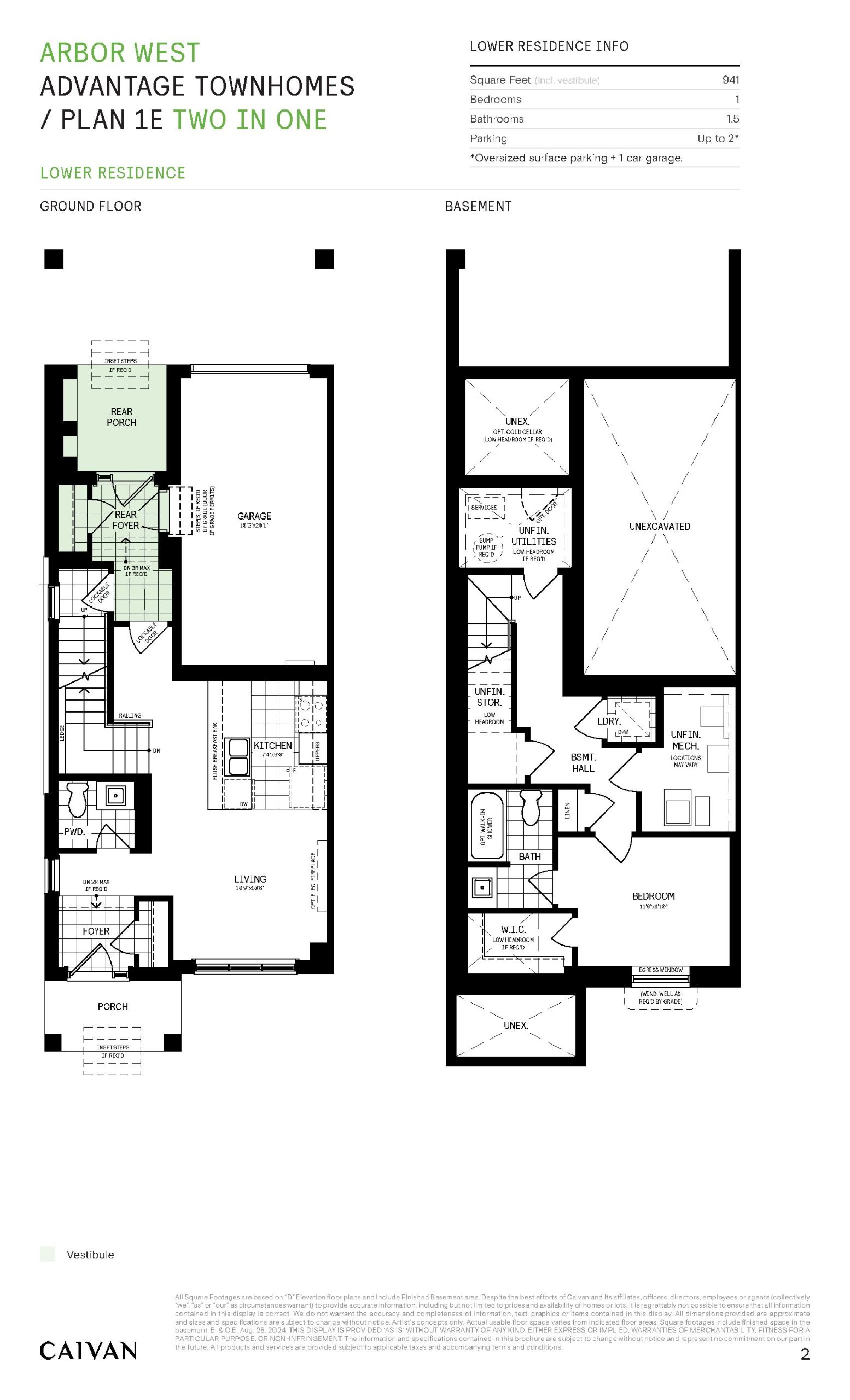 Plan 1E - Advantage Towns floor plan