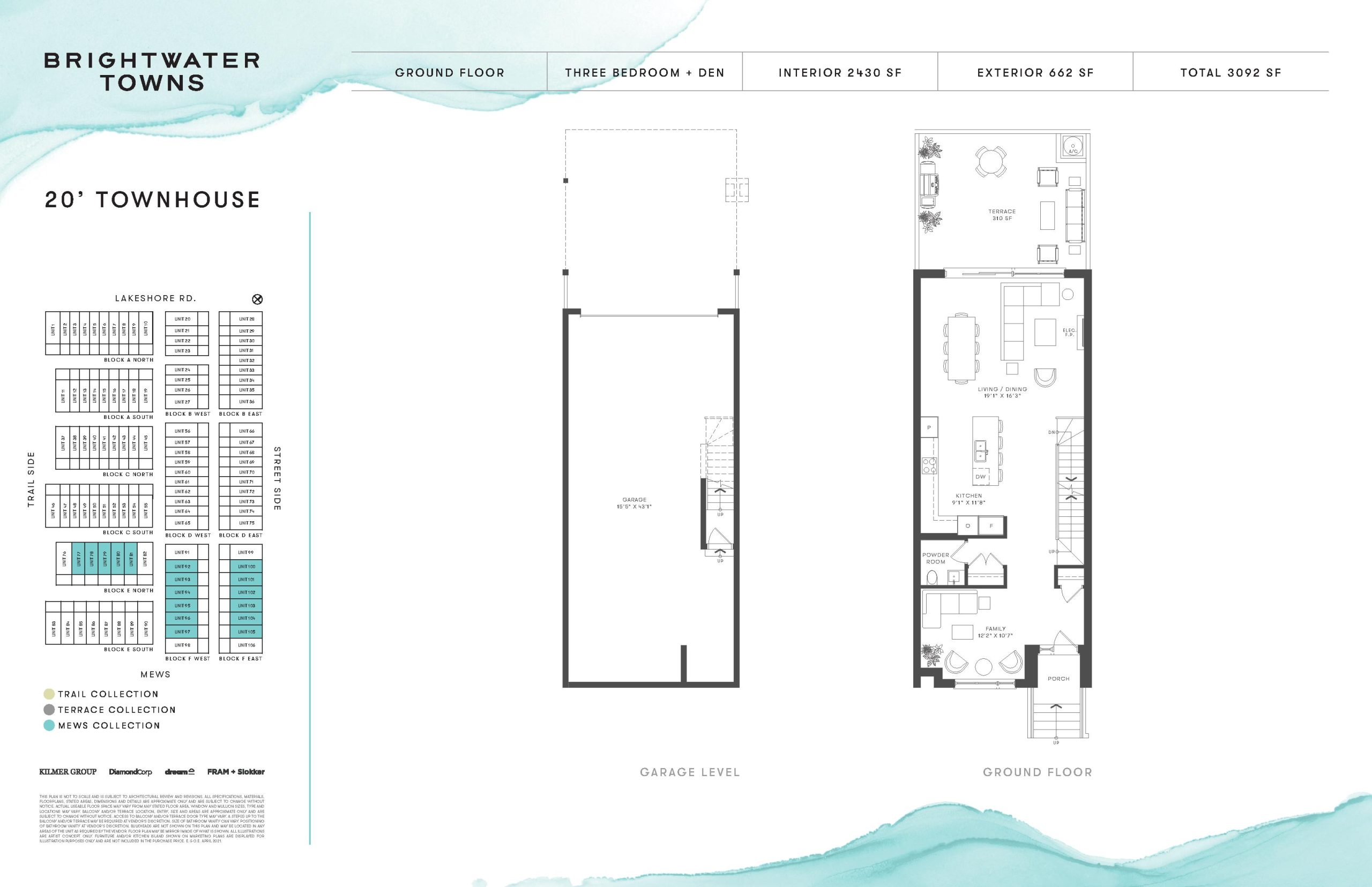 20' Townhouse floor plan