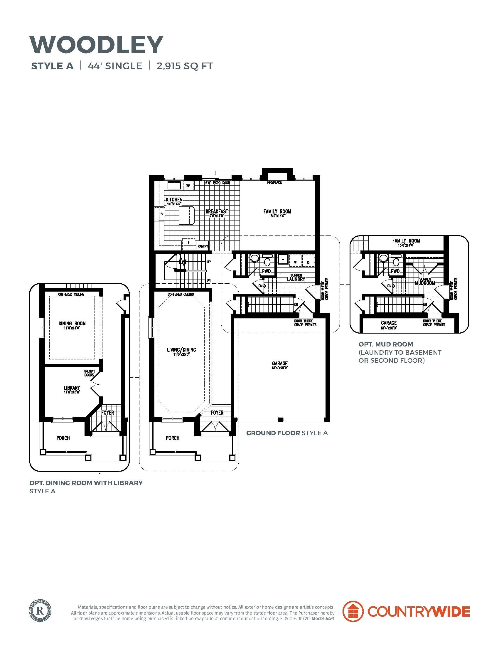 Woodley - Style A floor plan