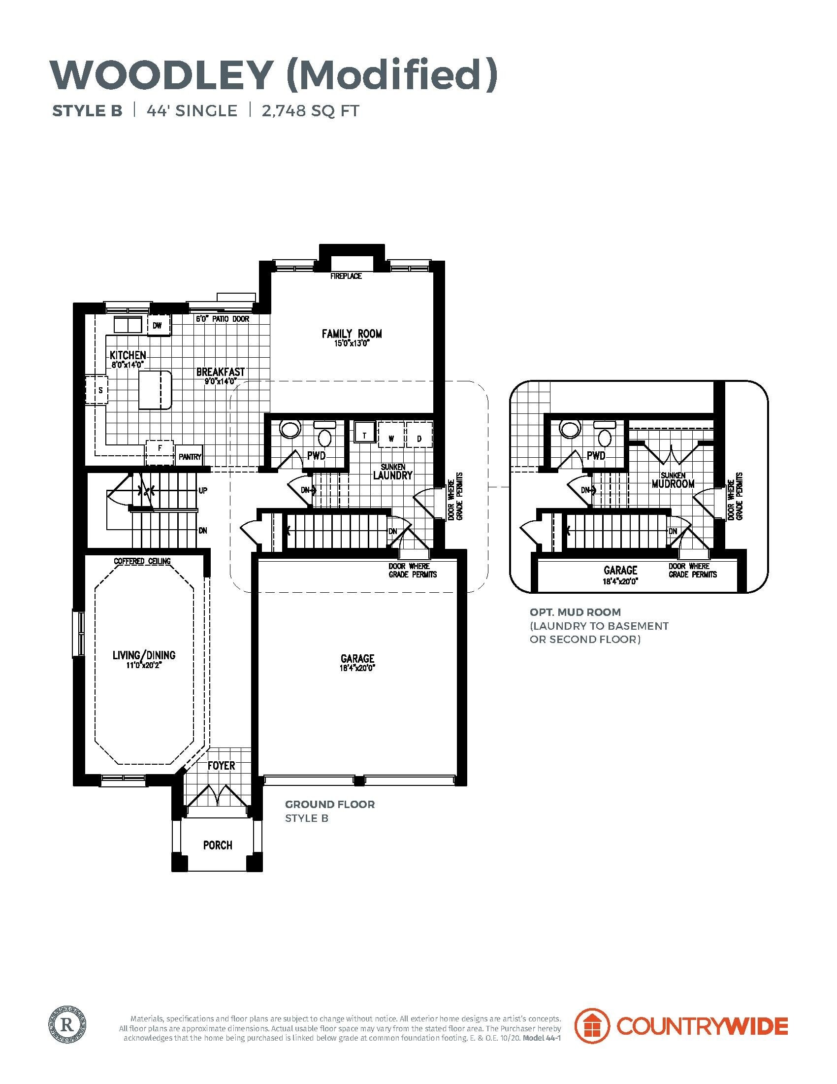 Woodley (Modified) - Style B floor plan