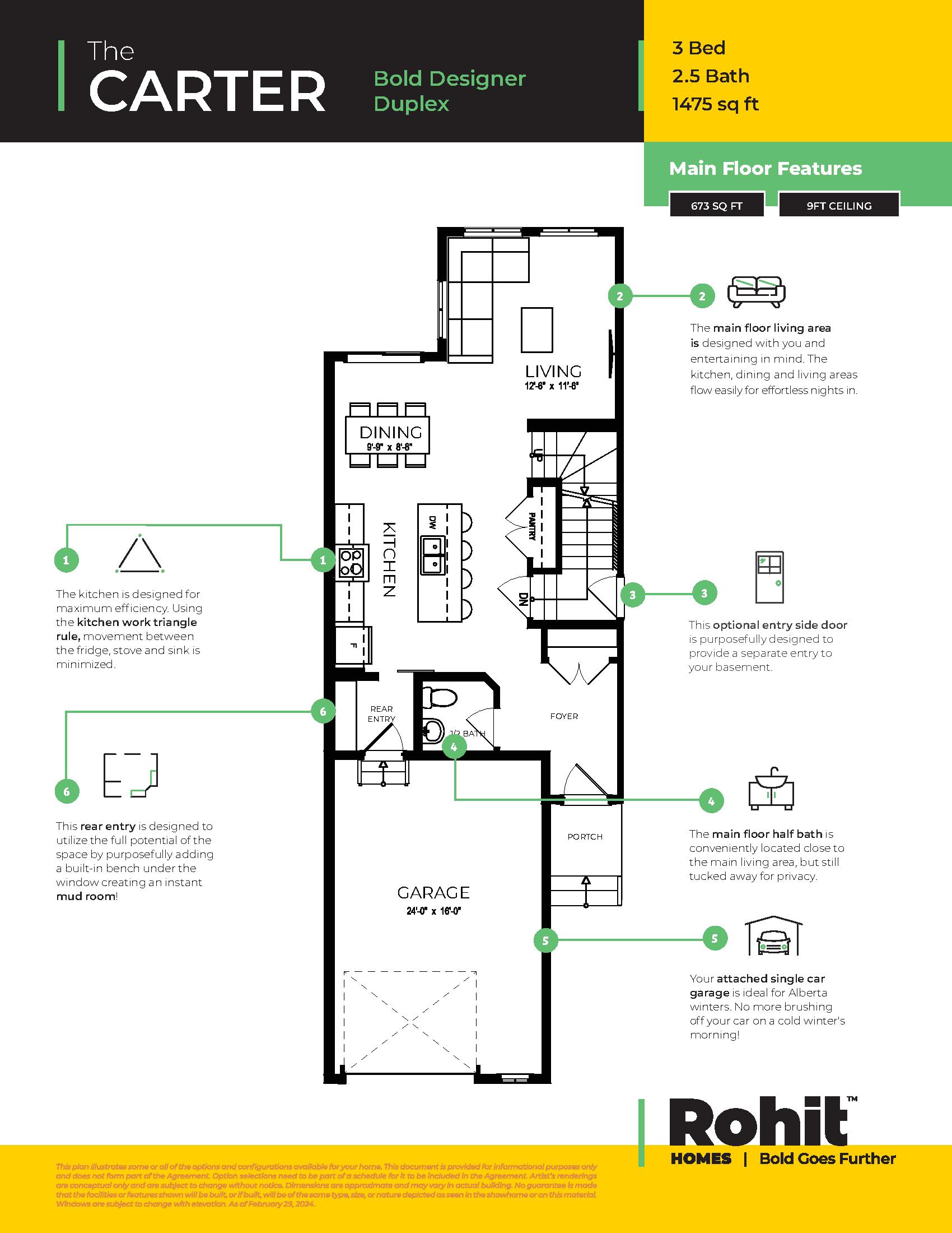 The Carter (Duplex) floor plan