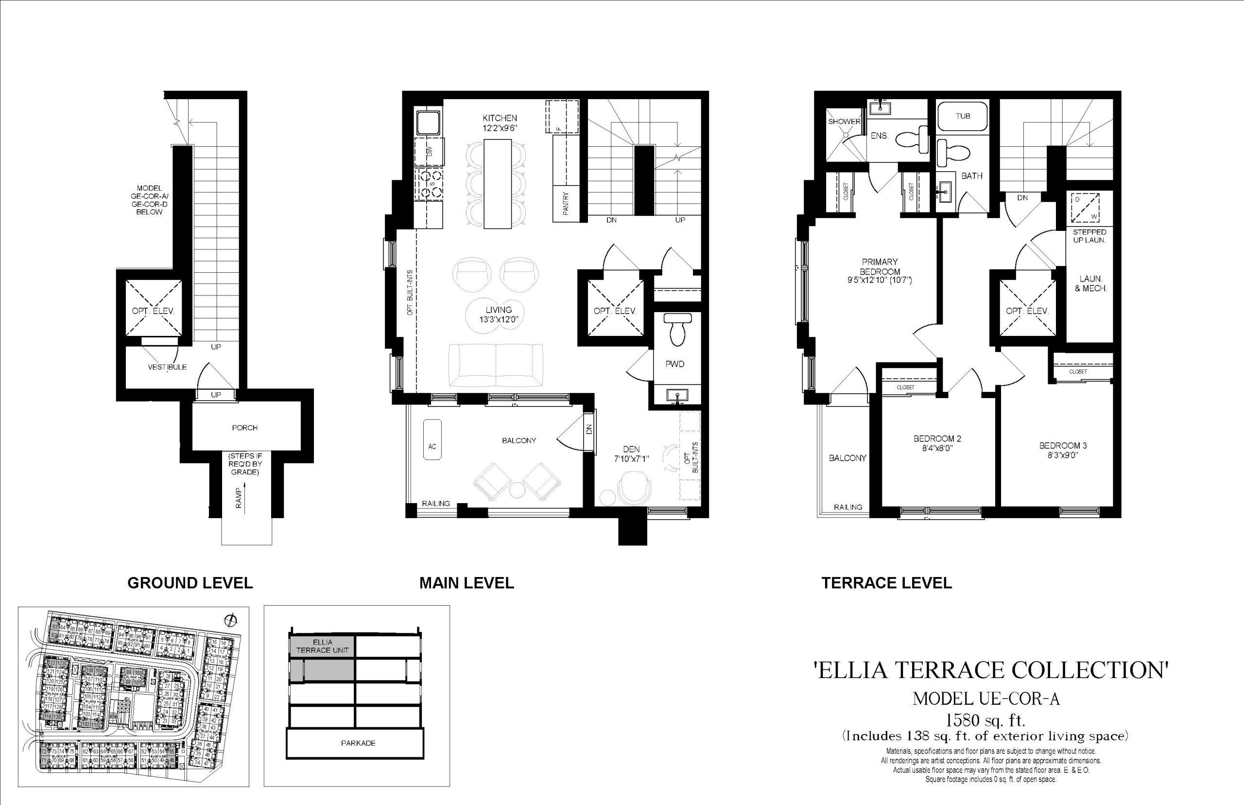 UE-COR-A (Terrace Collection) floor plan