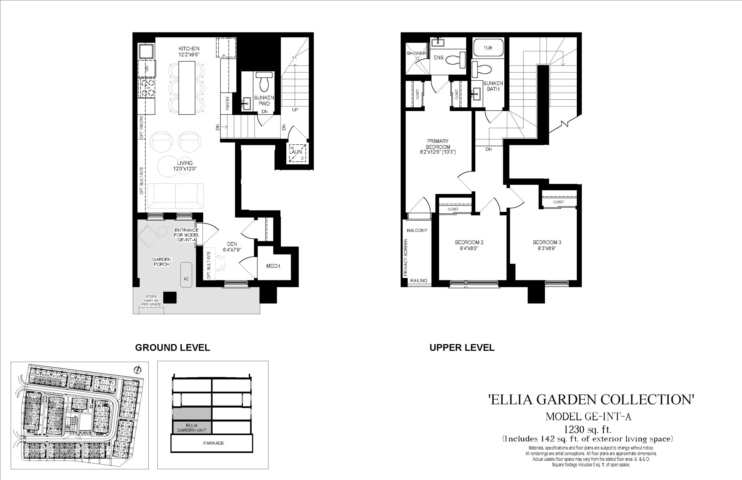 GE-INT-A (Garden Collection) floor plan