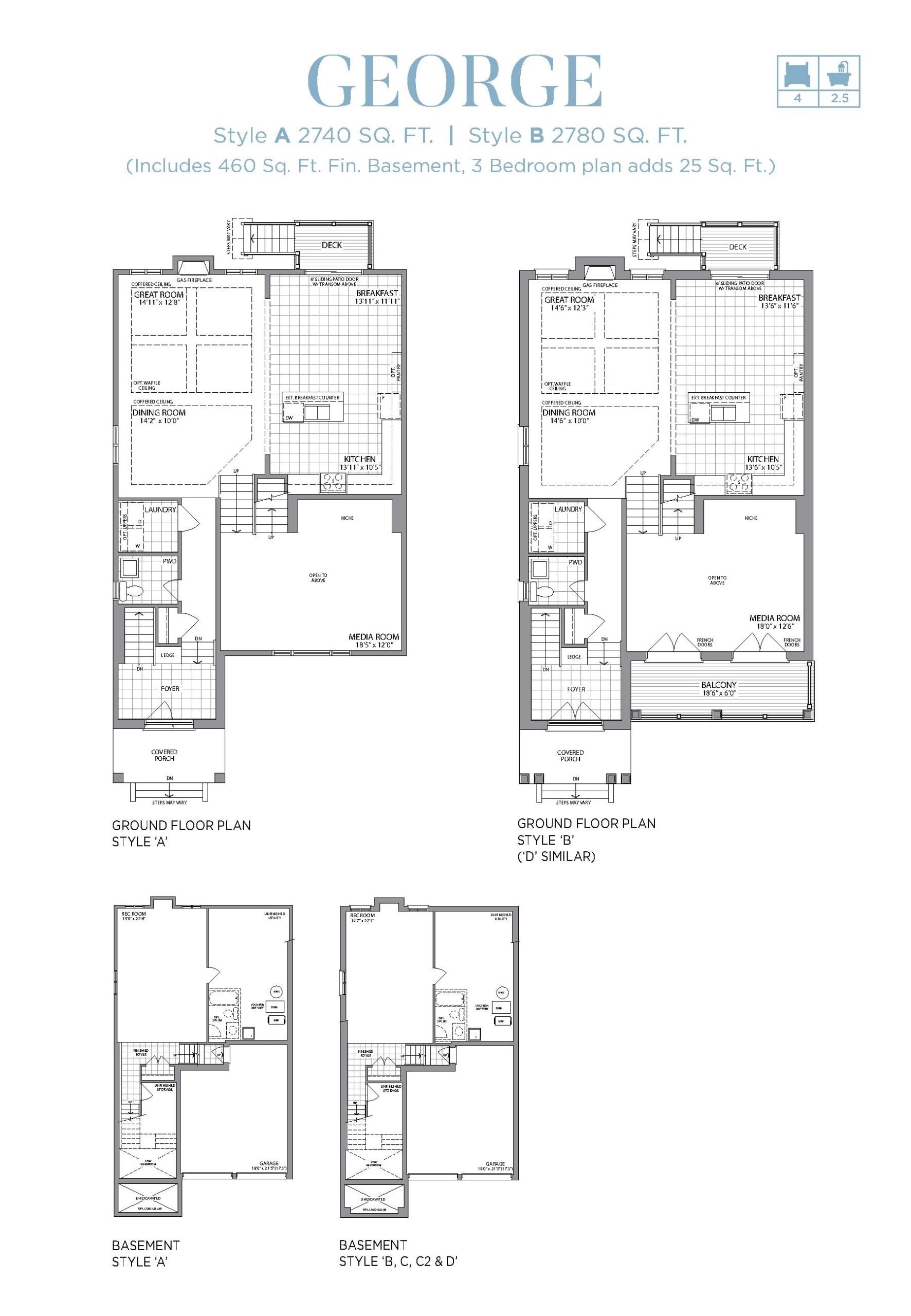 George - Style A/B floor plan