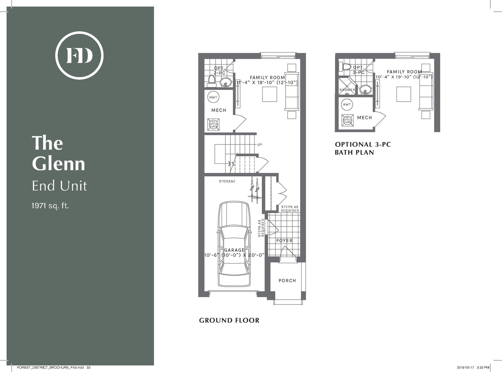 The Glenn - End Unit floor plan