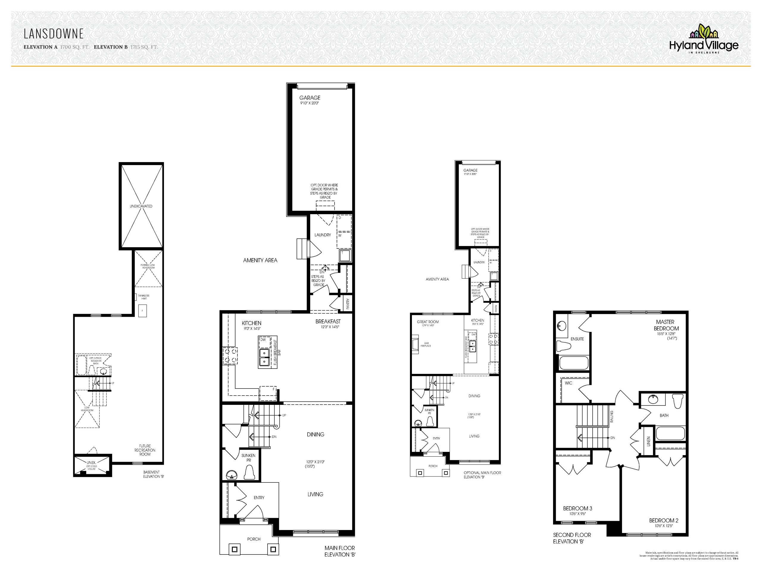 Lansdowne TB-1 floor plan