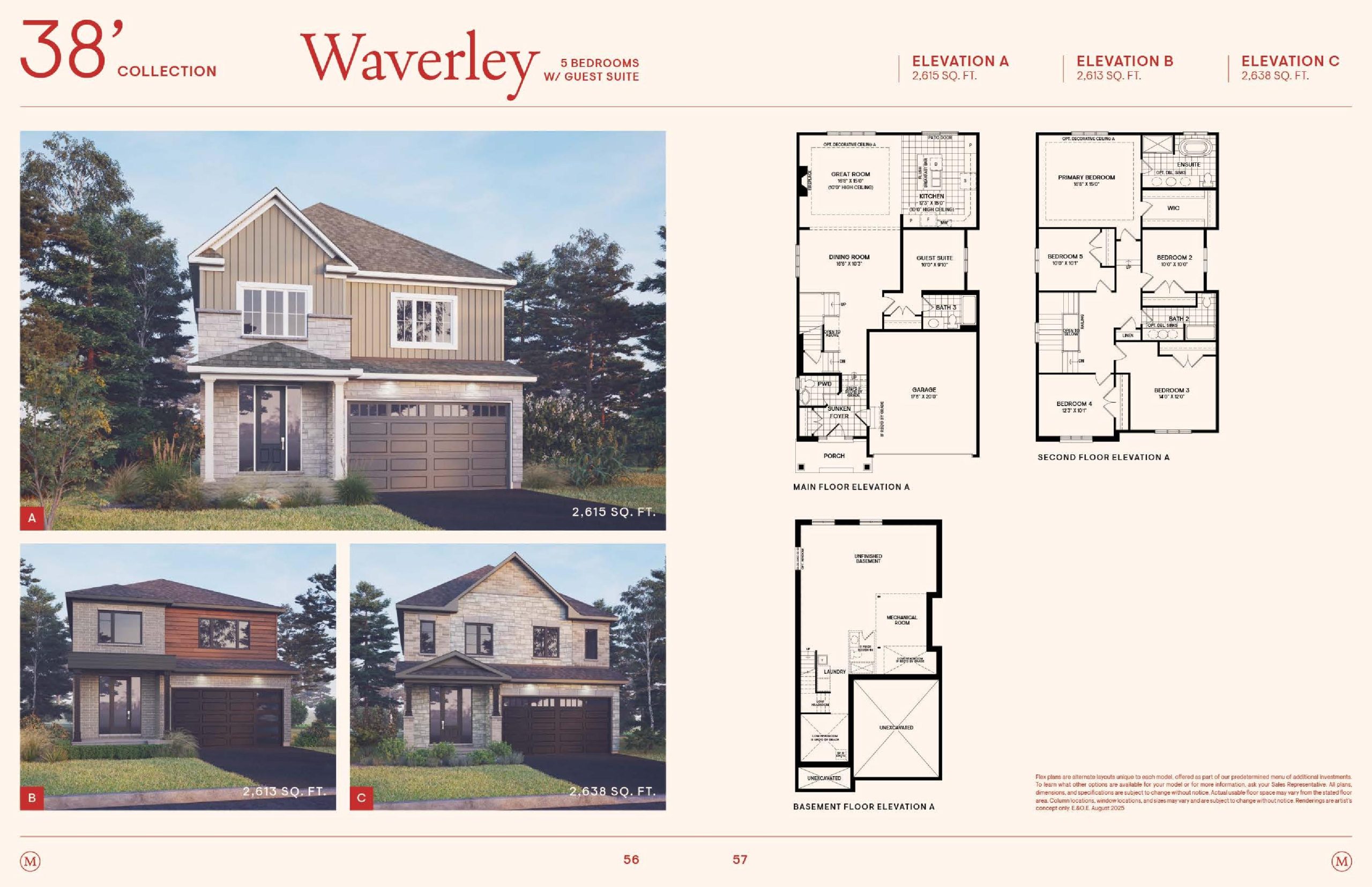 Waverley (5 Bed with Guest suite) floor plan