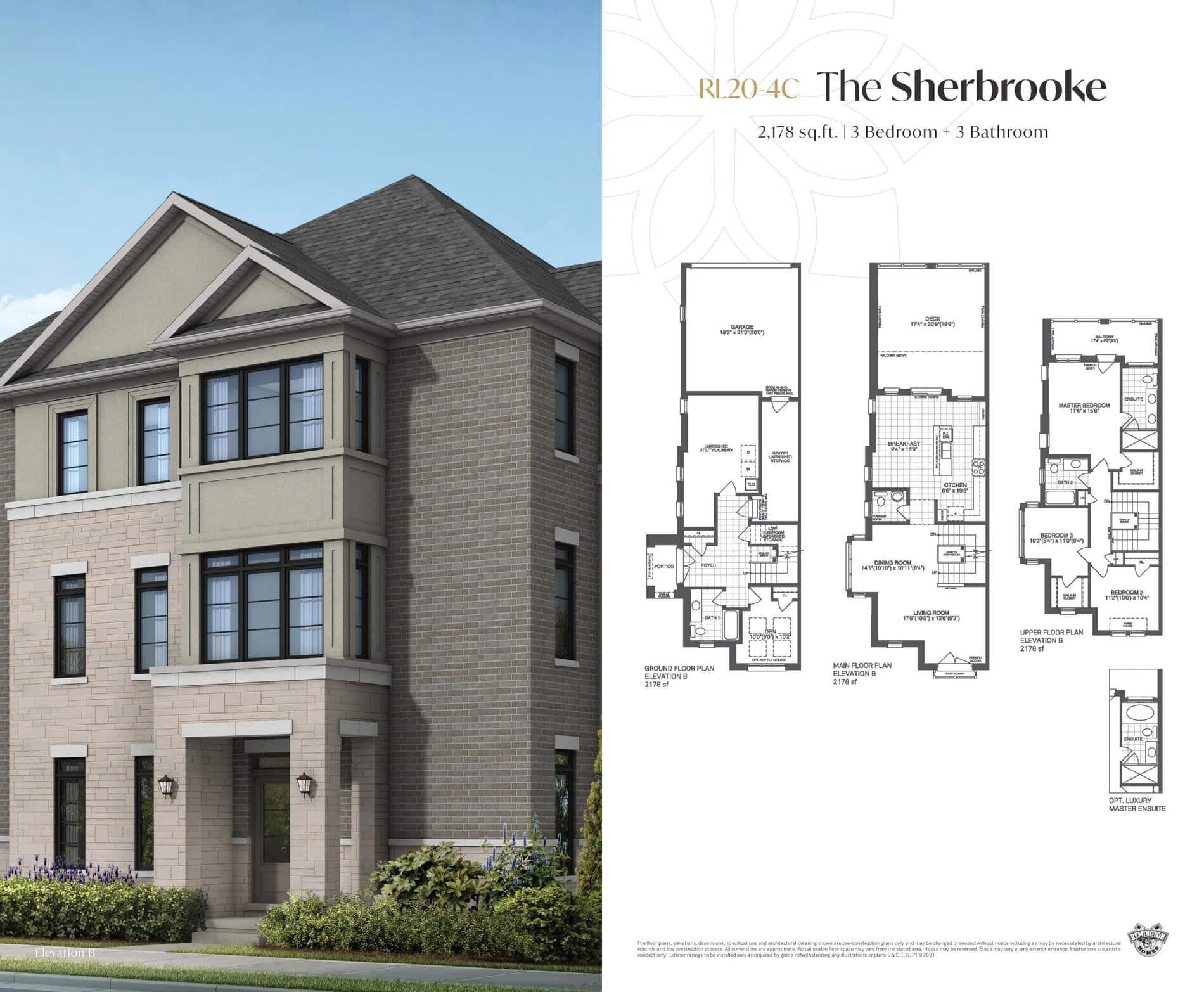 The Sherbrooke Elev B floor plan