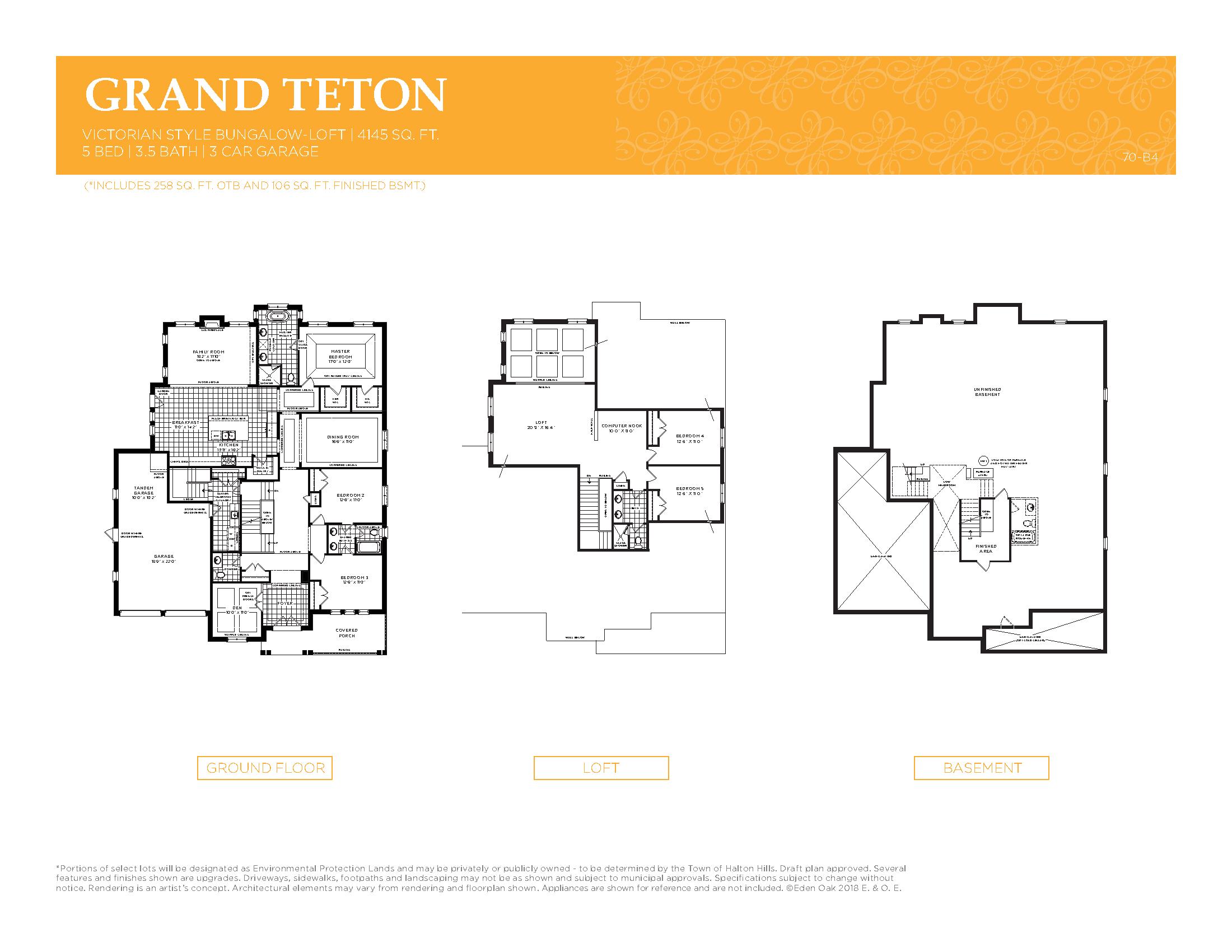 Grand Teton - Victorian Style floor plan