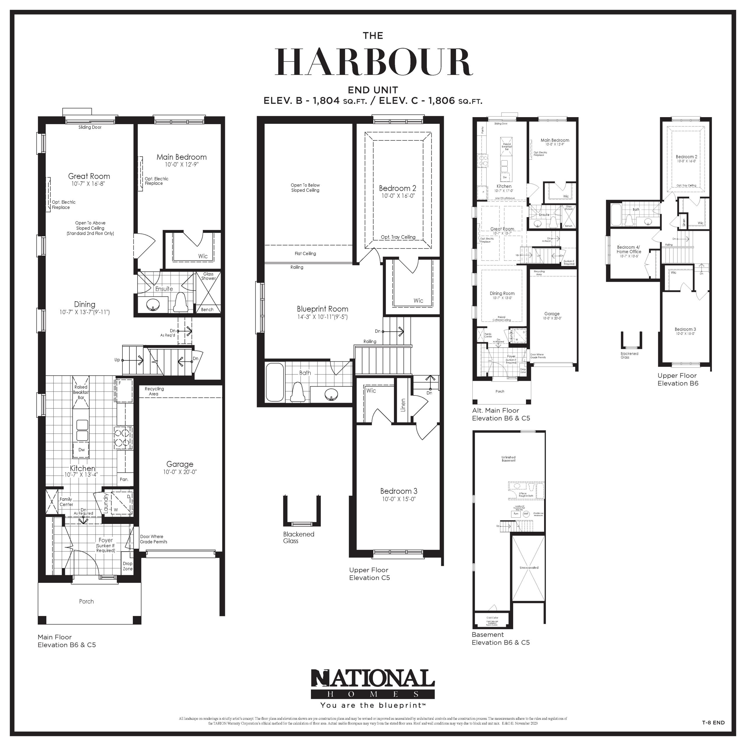 Harbour - End Unit Elev B/C floor plan
