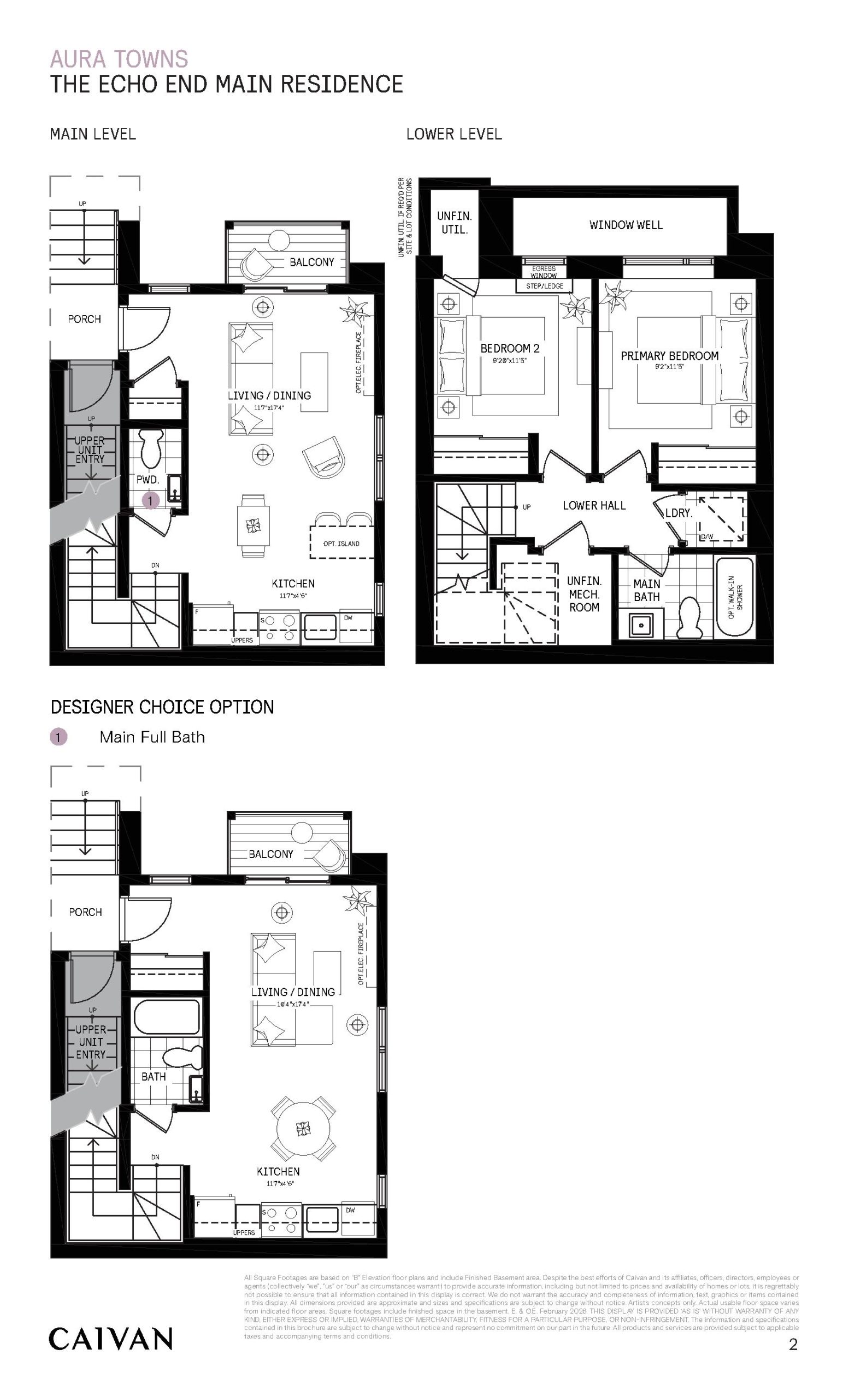 The Echo End Main Residence floor plan