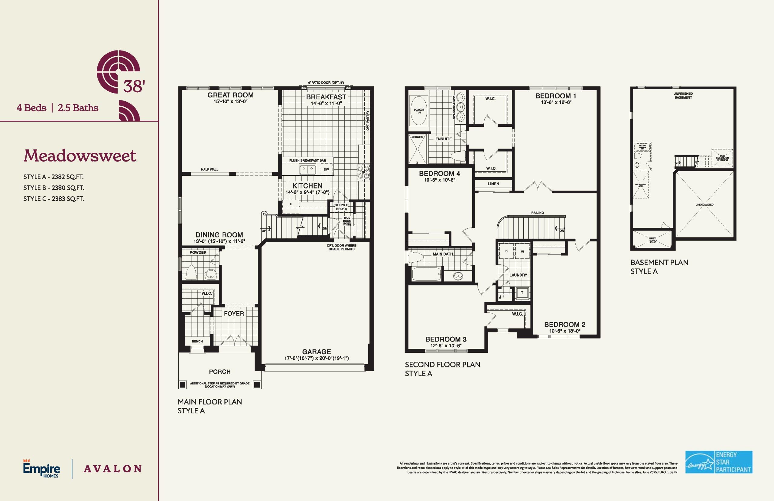 Meadowsweet 38' floor plan