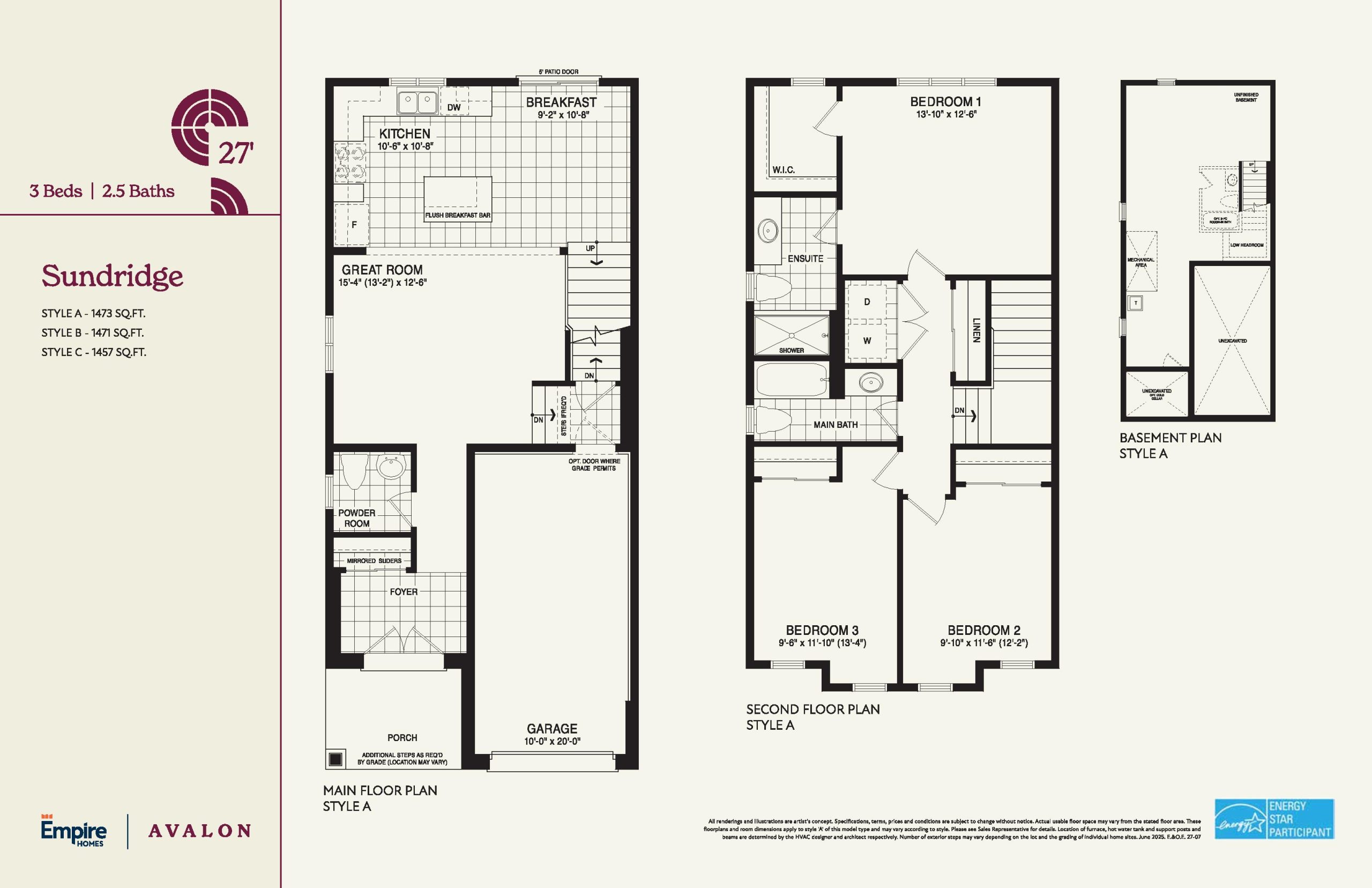 Sunridge 27' floor plan