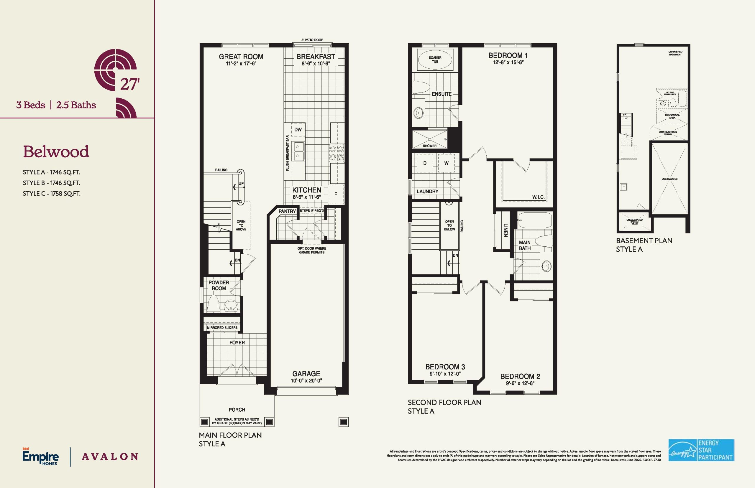 Belwood 27' floor plan