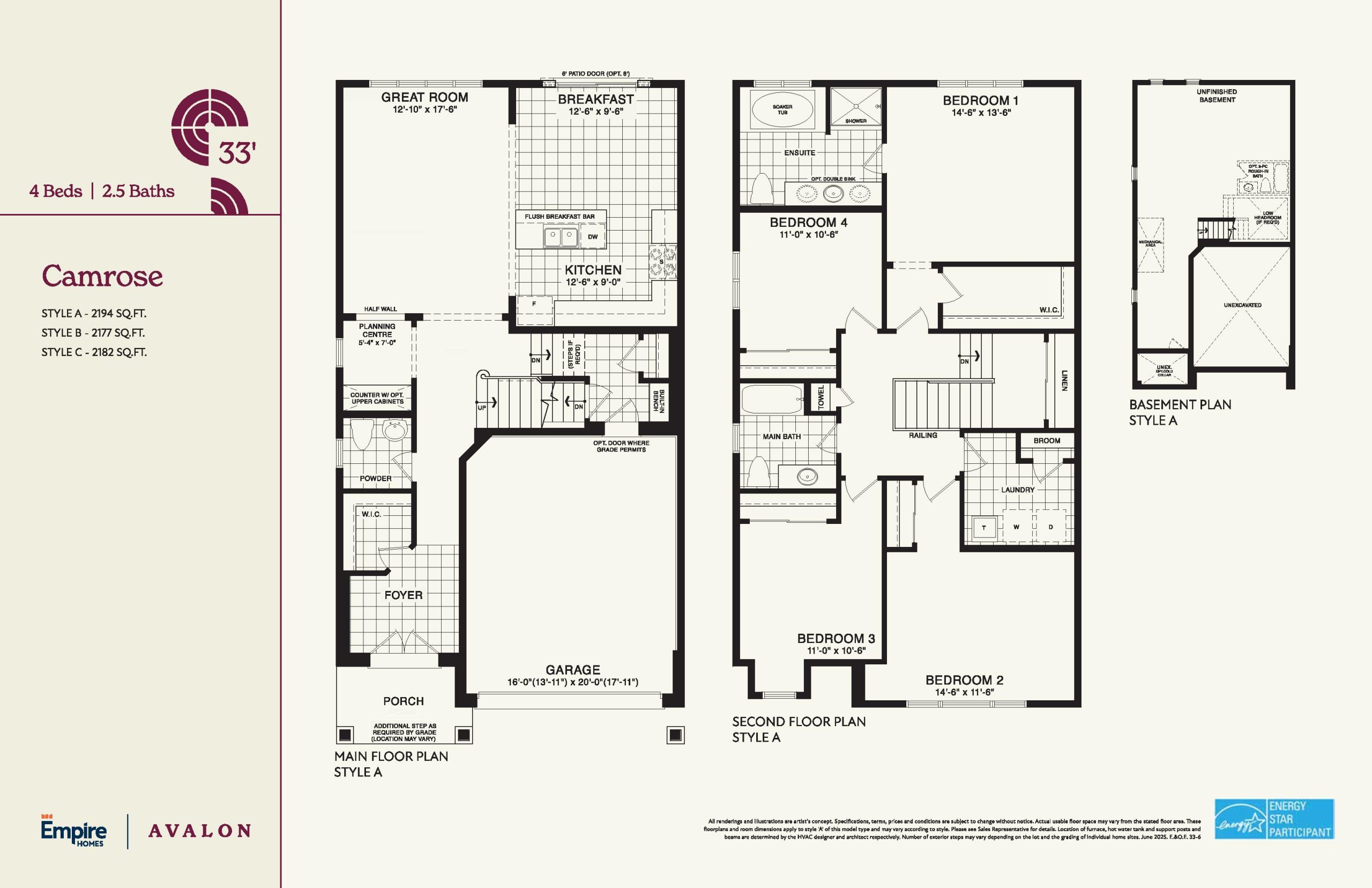 Camrose 33' floor plan