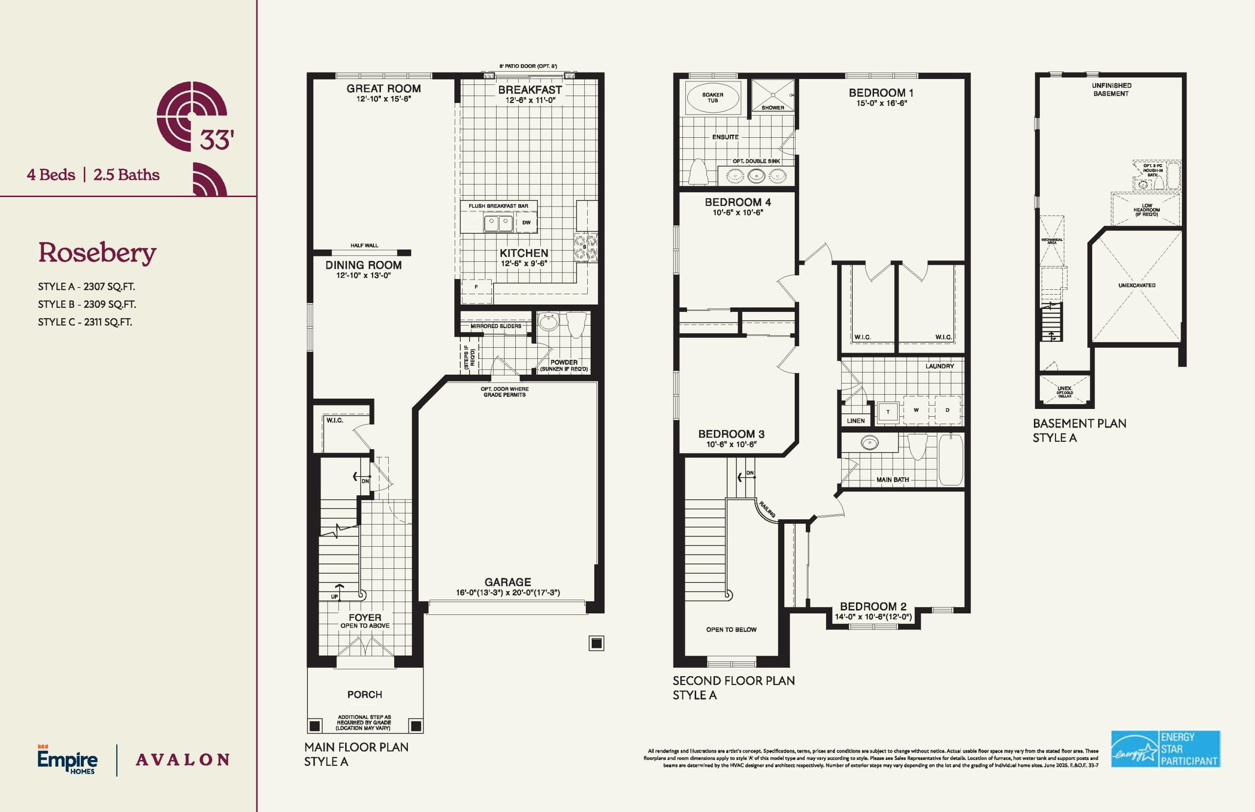 Rosebery 33' floor plan
