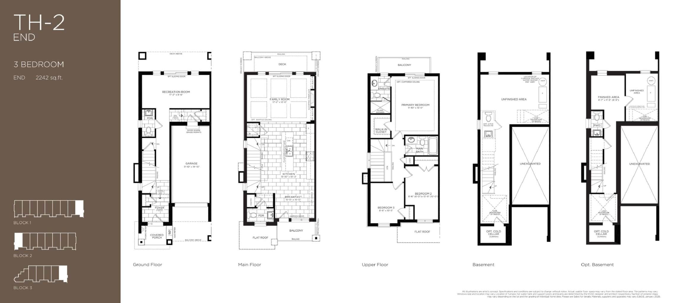 TH-2 End floor plan
