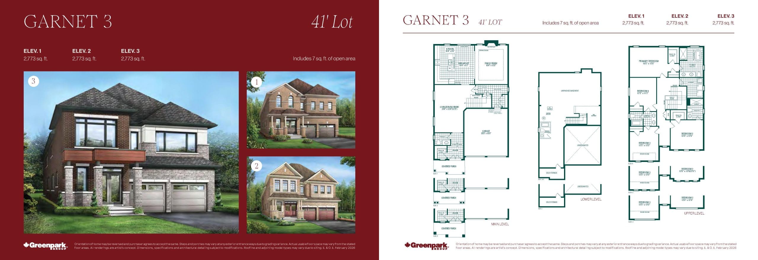 Garnet 3 floor plan