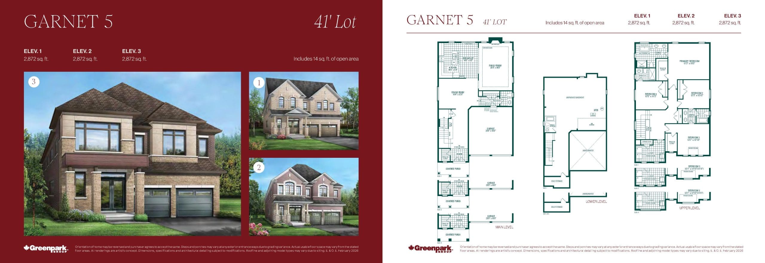 Garnet 5 floor plan
