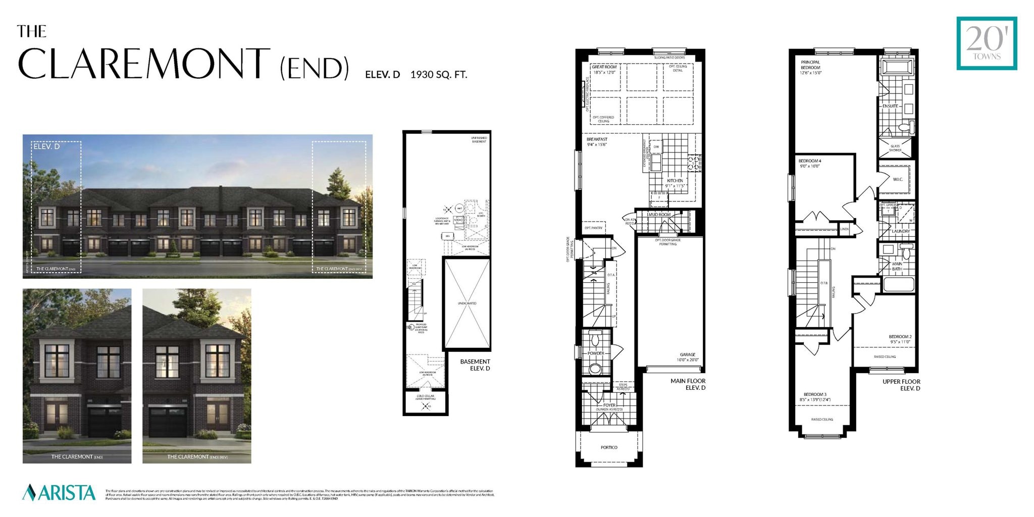 The Claremont (End) floor plan